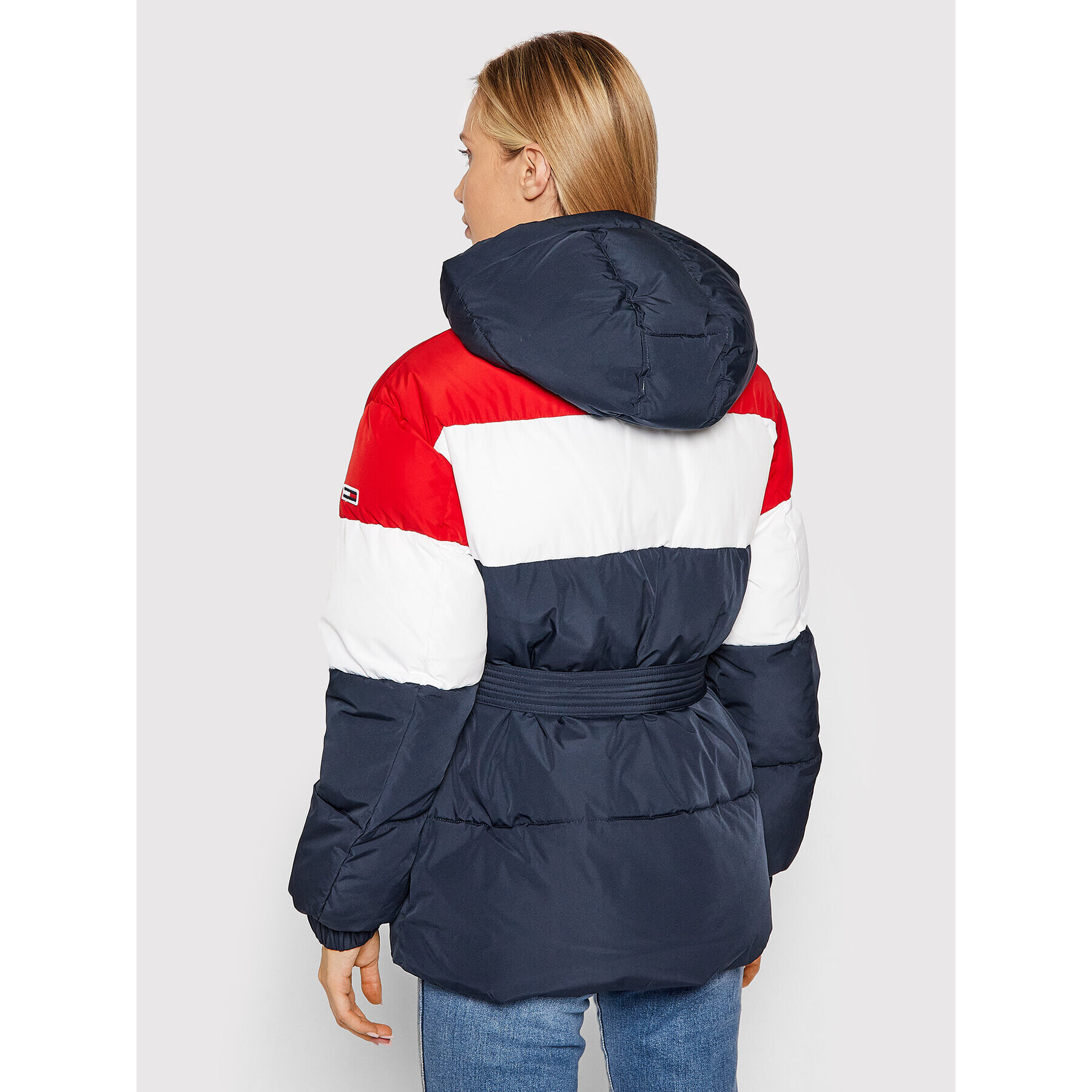 Tommy Jeans Vatovaná bunda Tjw Belsted Colorblock DW0DW11097 Tmavomodrá Regular Fit - Pepit.sk