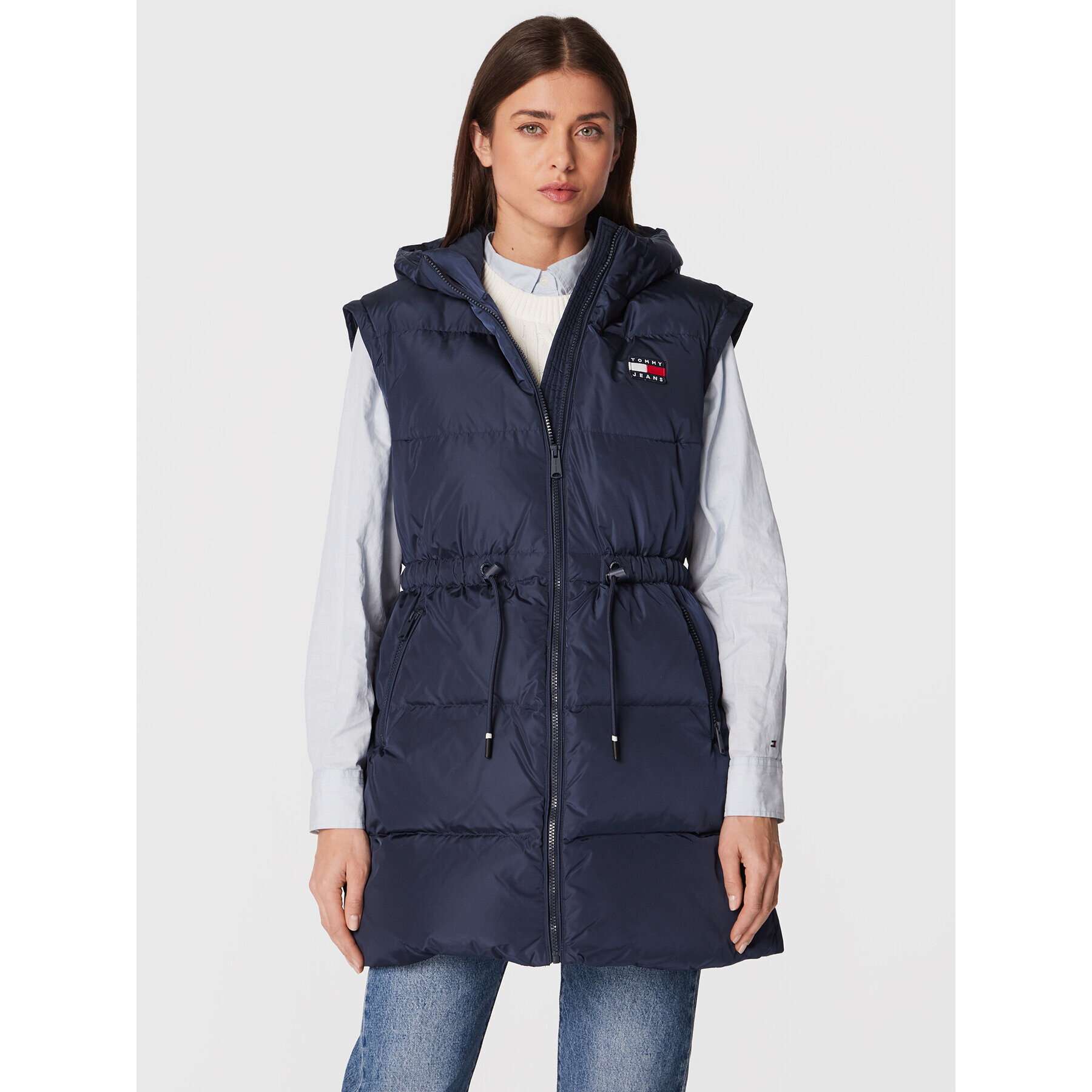 Tommy Jeans Vatovaná bunda Vest DW0DW11843 Tmavomodrá Regular Fit - Pepit.sk