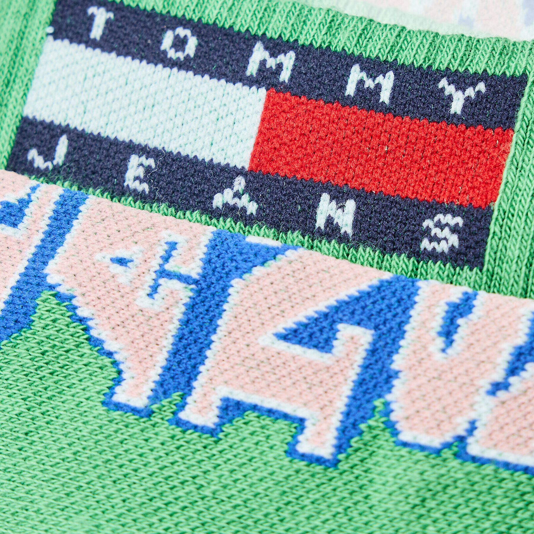 Tommy Jeans Vysoké dámske ponožky 701222683 Zelená - Pepit.sk