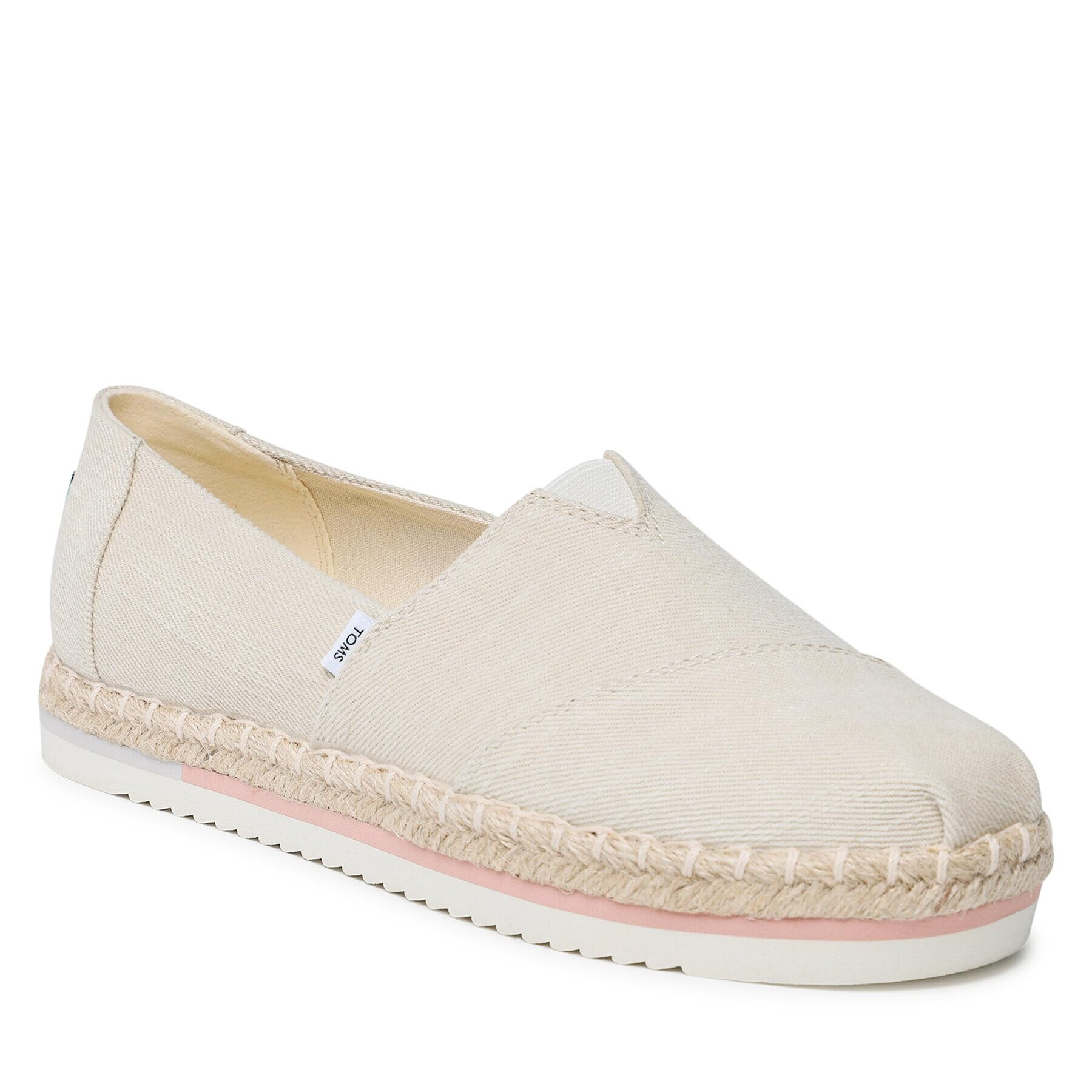 Toms Espadrilky Alpargata Platform Rope 10017830 Béžová - Pepit.sk