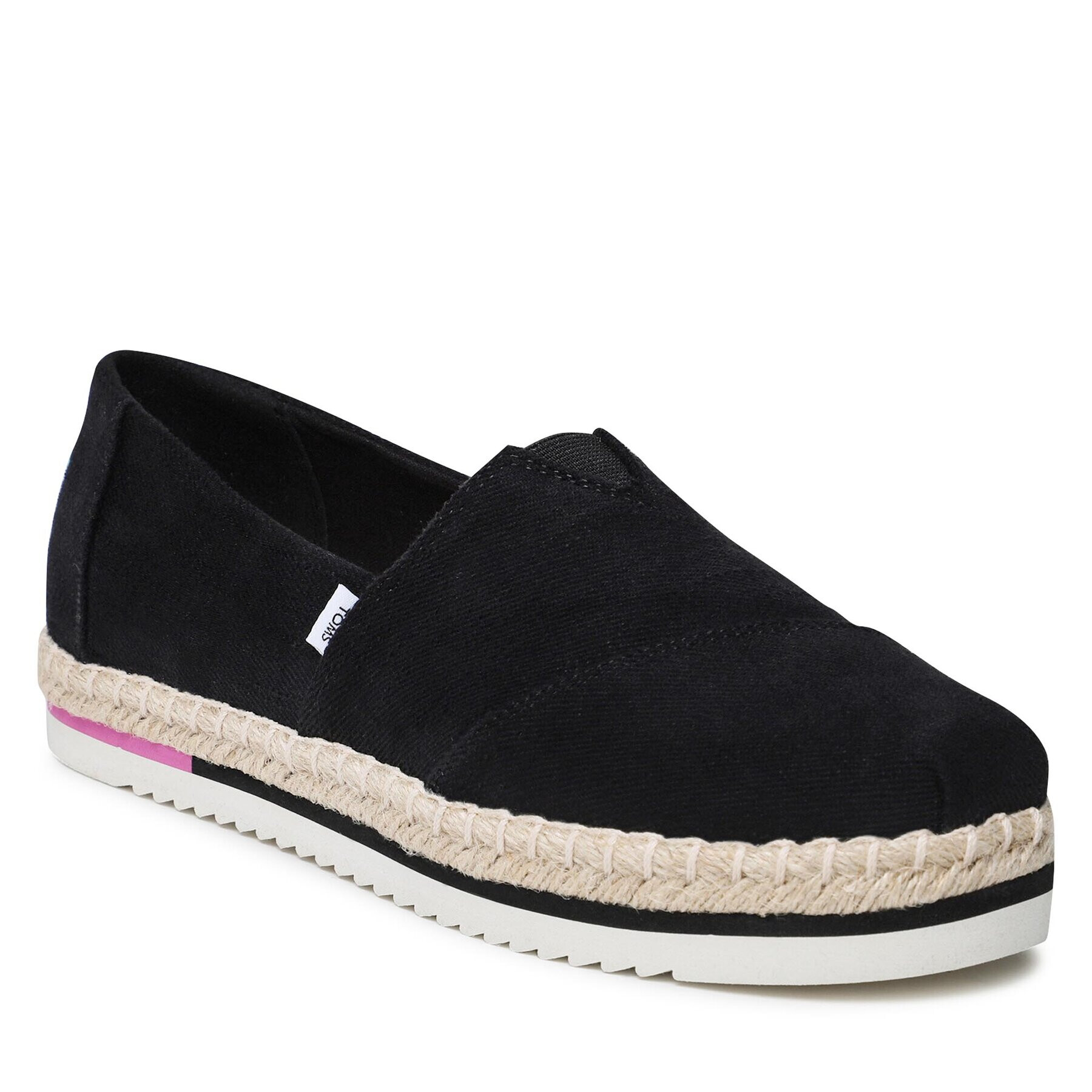 Toms Espadrilky Alpargata Platform Rope 10017831 Čierna - Pepit.sk