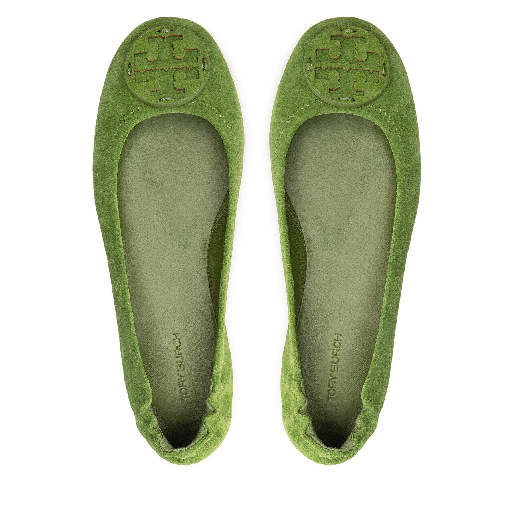 Tory Burch Baleríny Mini Travel Ballet 137124 Zelená - Pepit.sk