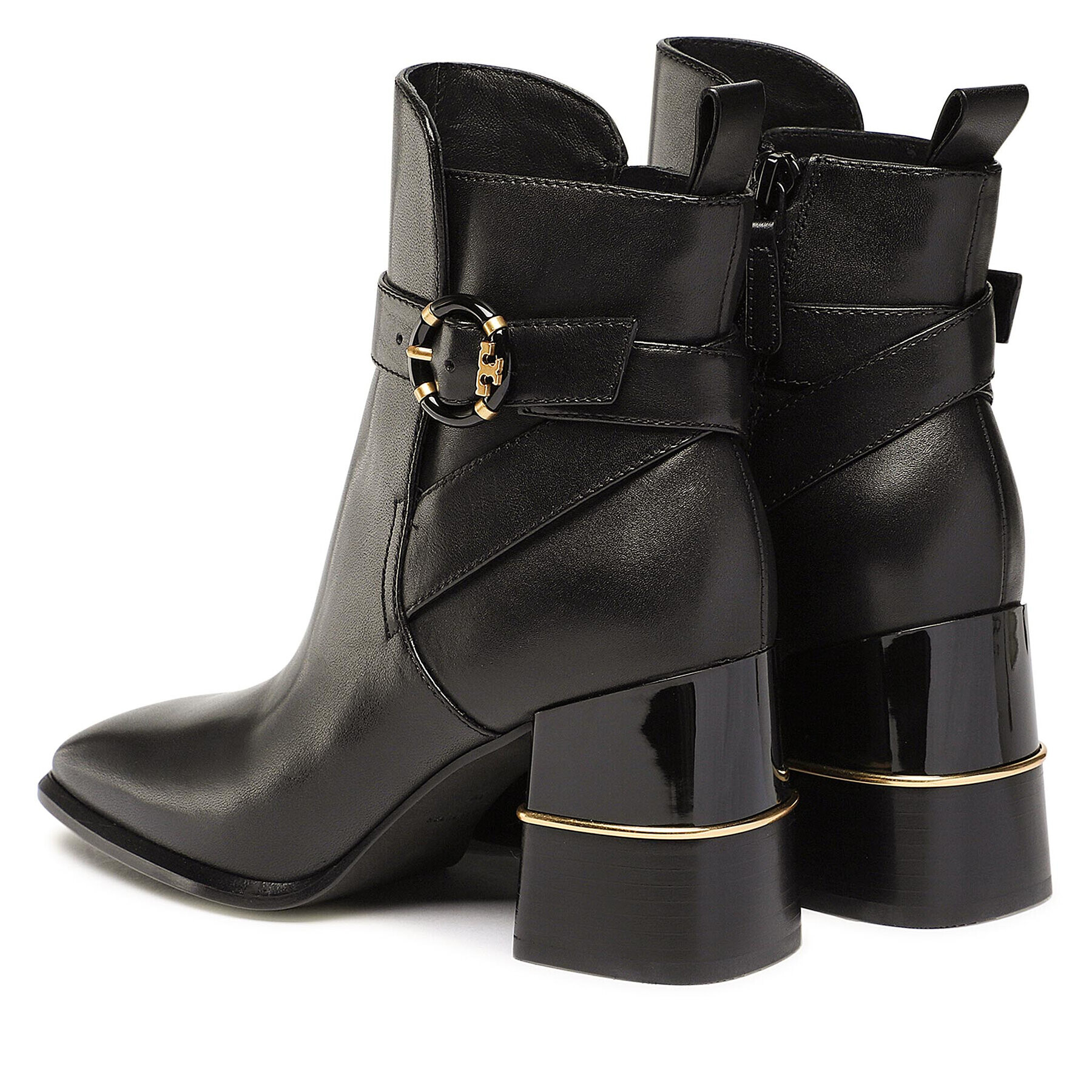 Tory Burch Členková obuv Multi Logo Buckle Boot 143326 Čierna - Pepit.sk