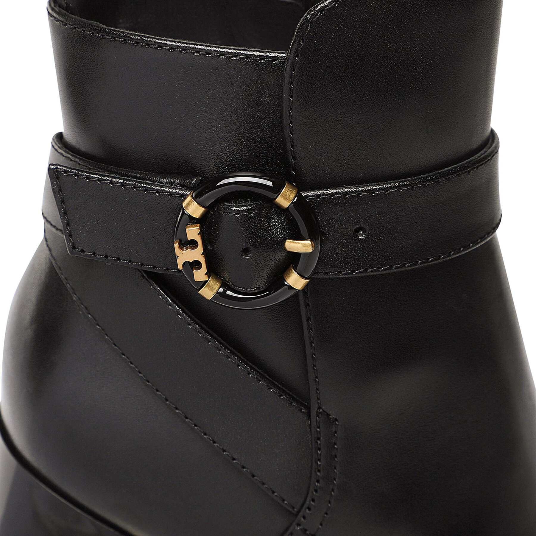 Tory Burch Členková obuv Multi Logo Buckle Boot 143326 Čierna - Pepit.sk