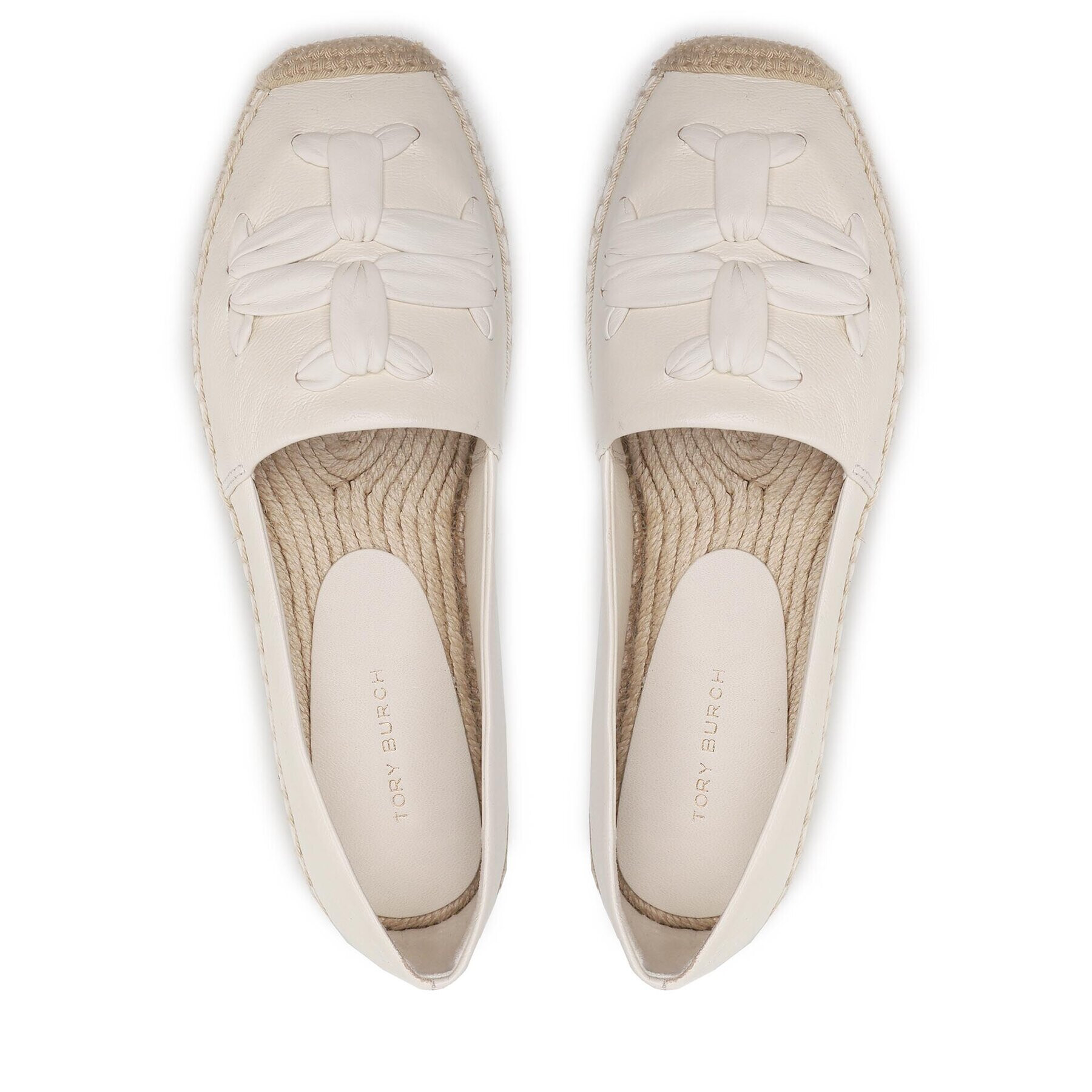 Tory Burch Espadrilky Woven Doublet Aline Espadrille Leather 144042 Béžová - Pepit.sk