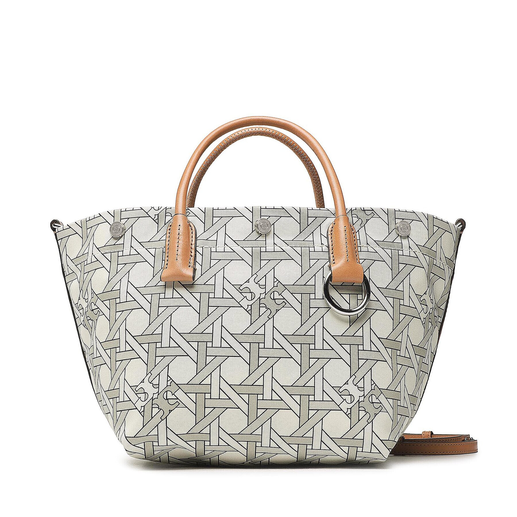 Tory Burch Kabelka Canvas Basketweave Small Tote 146547 Zelená - Pepit.sk