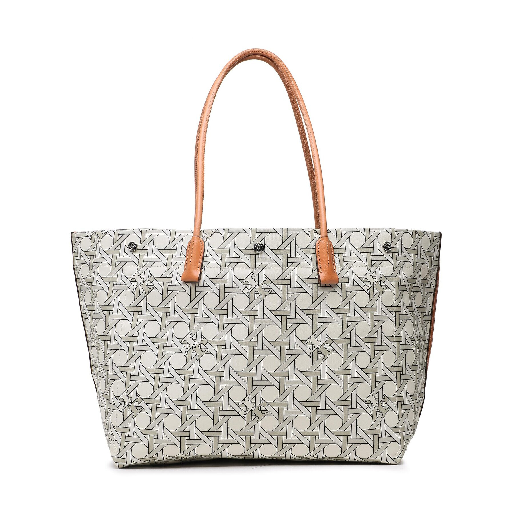 Tory Burch Kabelka Canvas Basketweave Tote 139623 Béžová - Pepit.sk