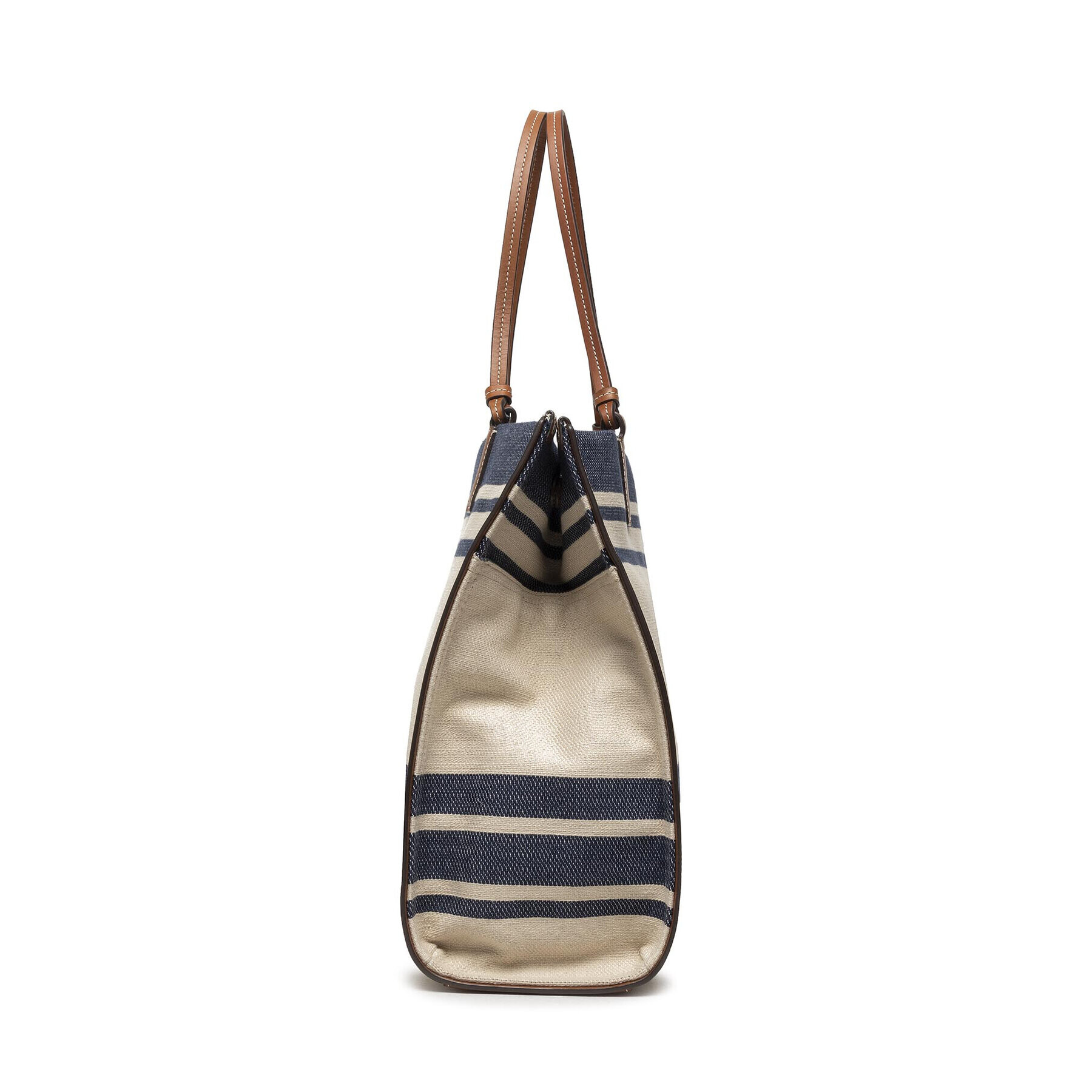 Tory Burch Kabelka Ella Jacquard Stripe Tote 88083 Béžová - Pepit.sk