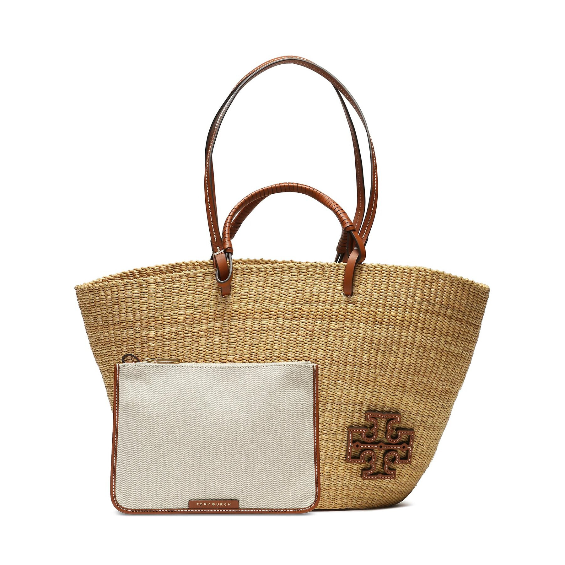 Tory Burch Kabelka Ella Straw Basket Tote 135740 Béžová - Pepit.sk