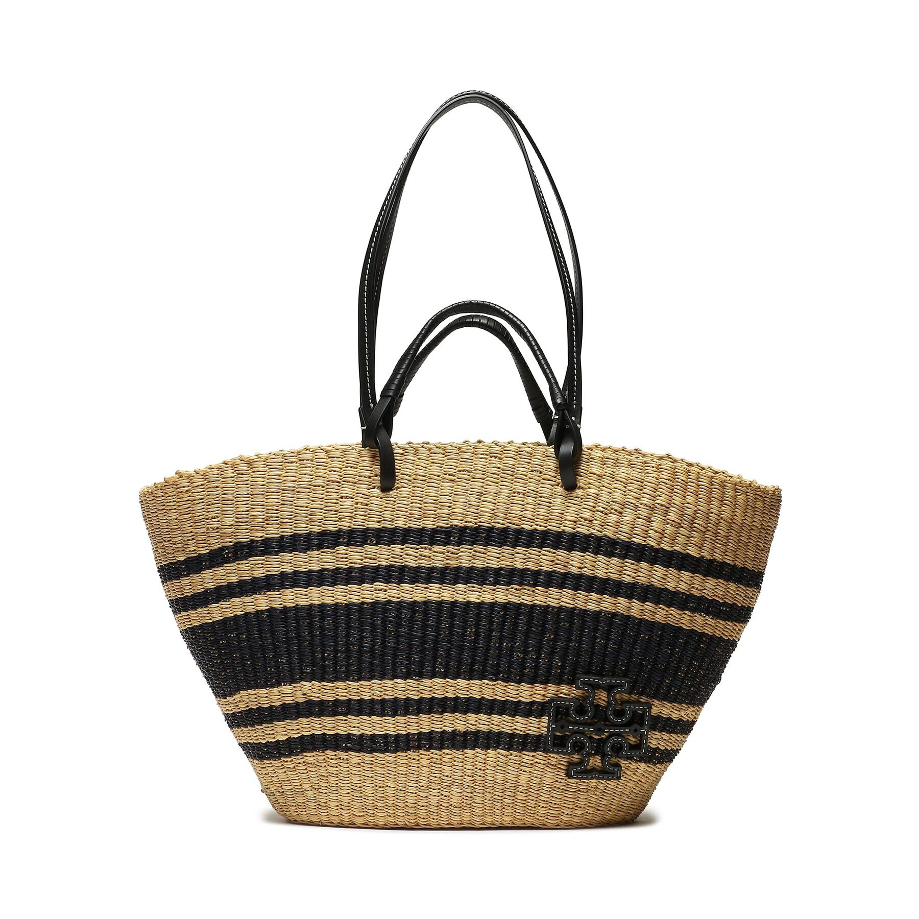 Tory Burch Kabelka Ella Striped Straw Basket Tote 135737 Béžová - Pepit.sk