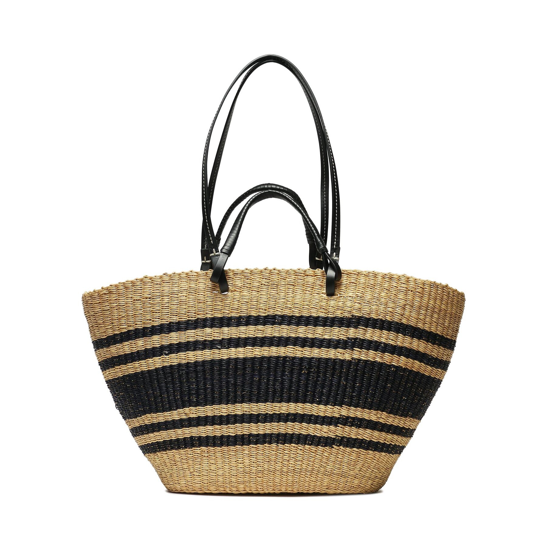 Tory Burch Kabelka Ella Striped Straw Basket Tote 135737 Béžová - Pepit.sk