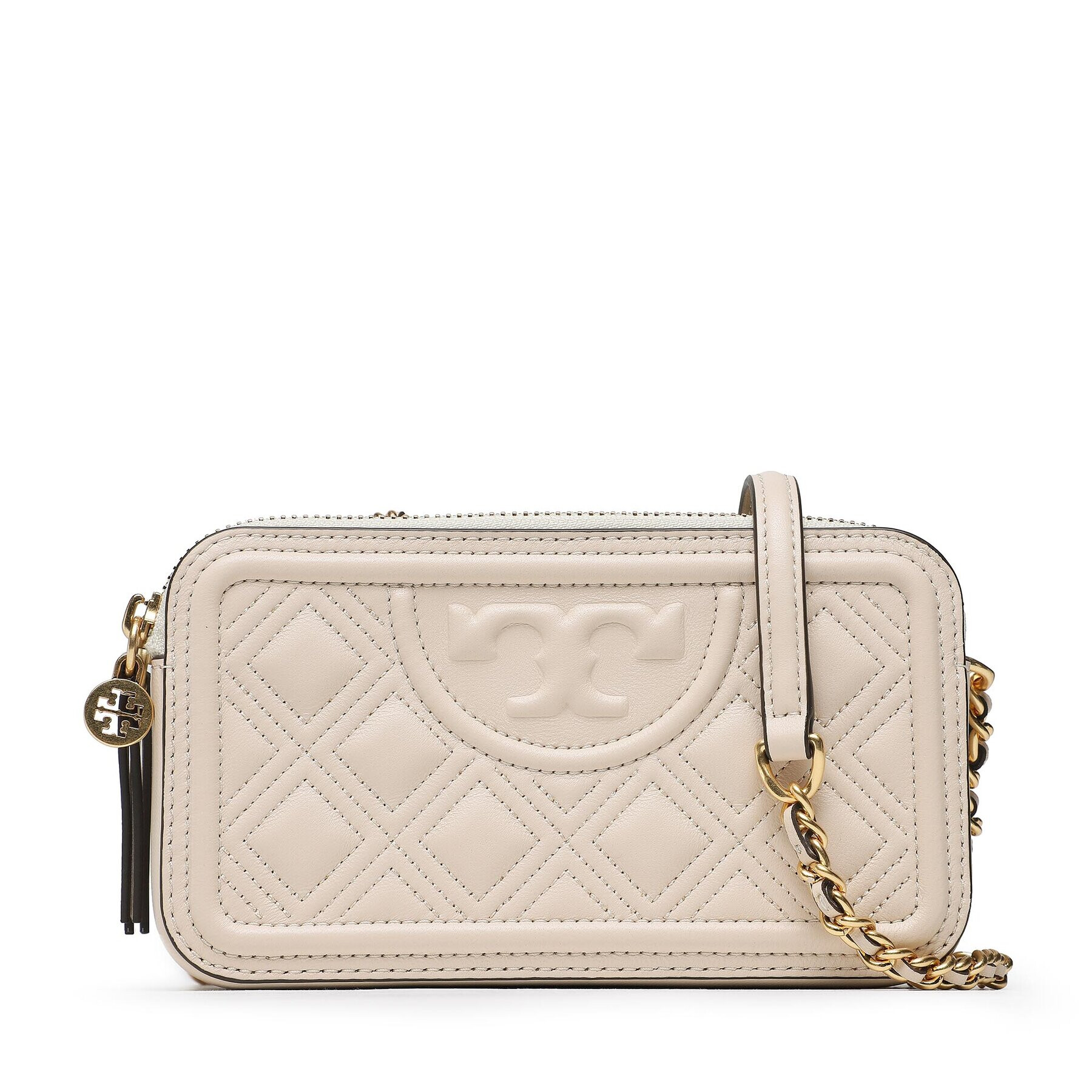 Tory Burch Kabelka Fleming Double-Zip Mini Bag 79403 Béžová - Pepit.sk