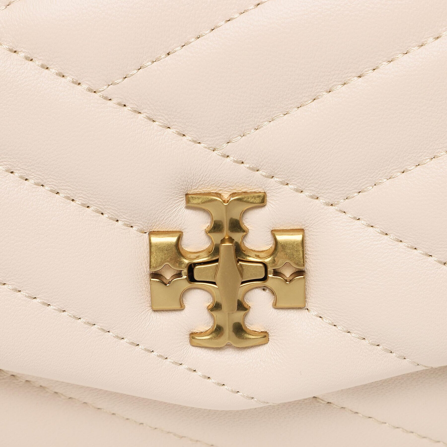 Tory Burch Kabelka Kira Chevron Chain 90343 Béžová - Pepit.sk