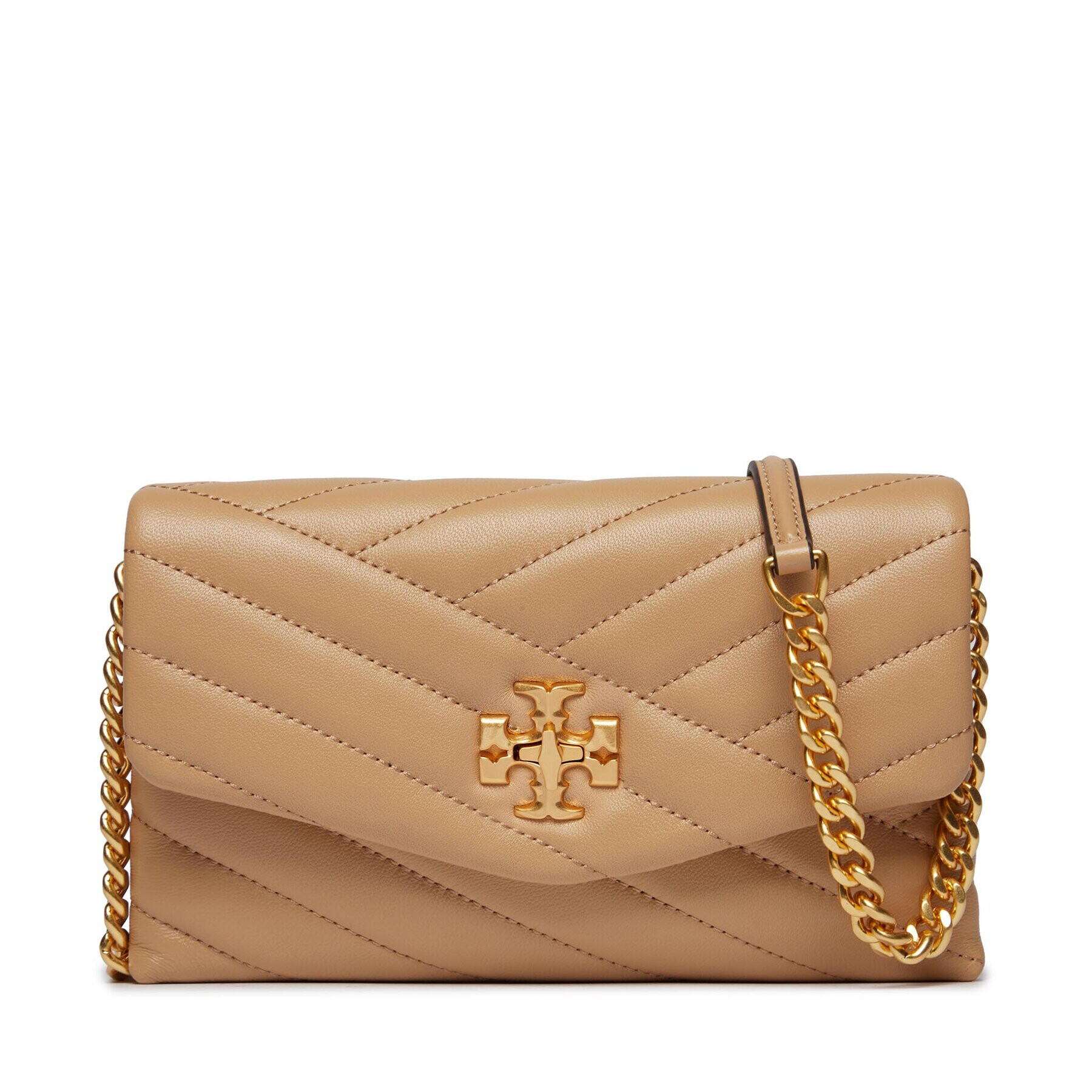 Tory Burch Kabelka Kira Chevron Chain Wallet 90343 Béžová - Pepit.sk