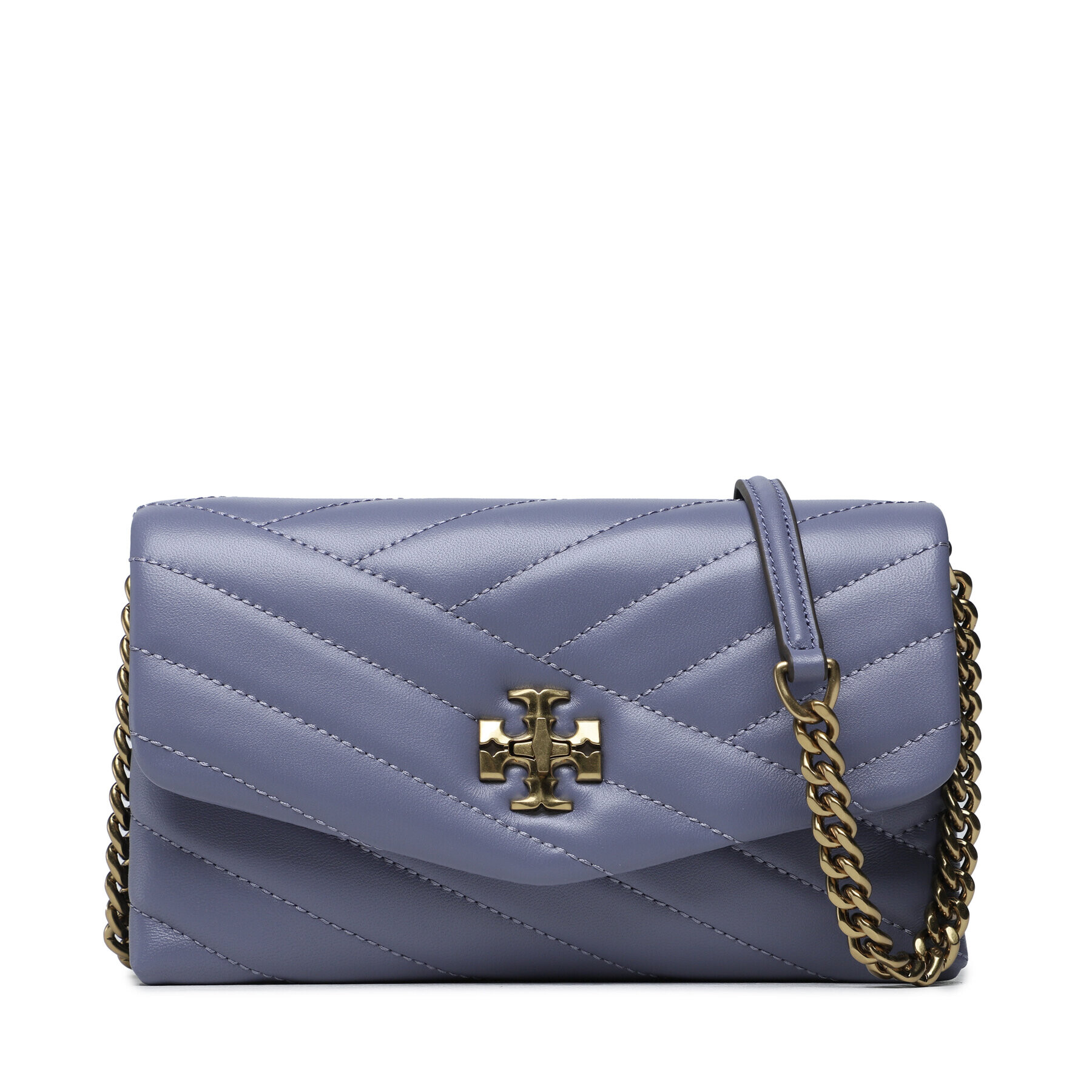 Tory Burch Kabelka Kira Chevron Chain Wallet 90343 Fialová - Pepit.sk