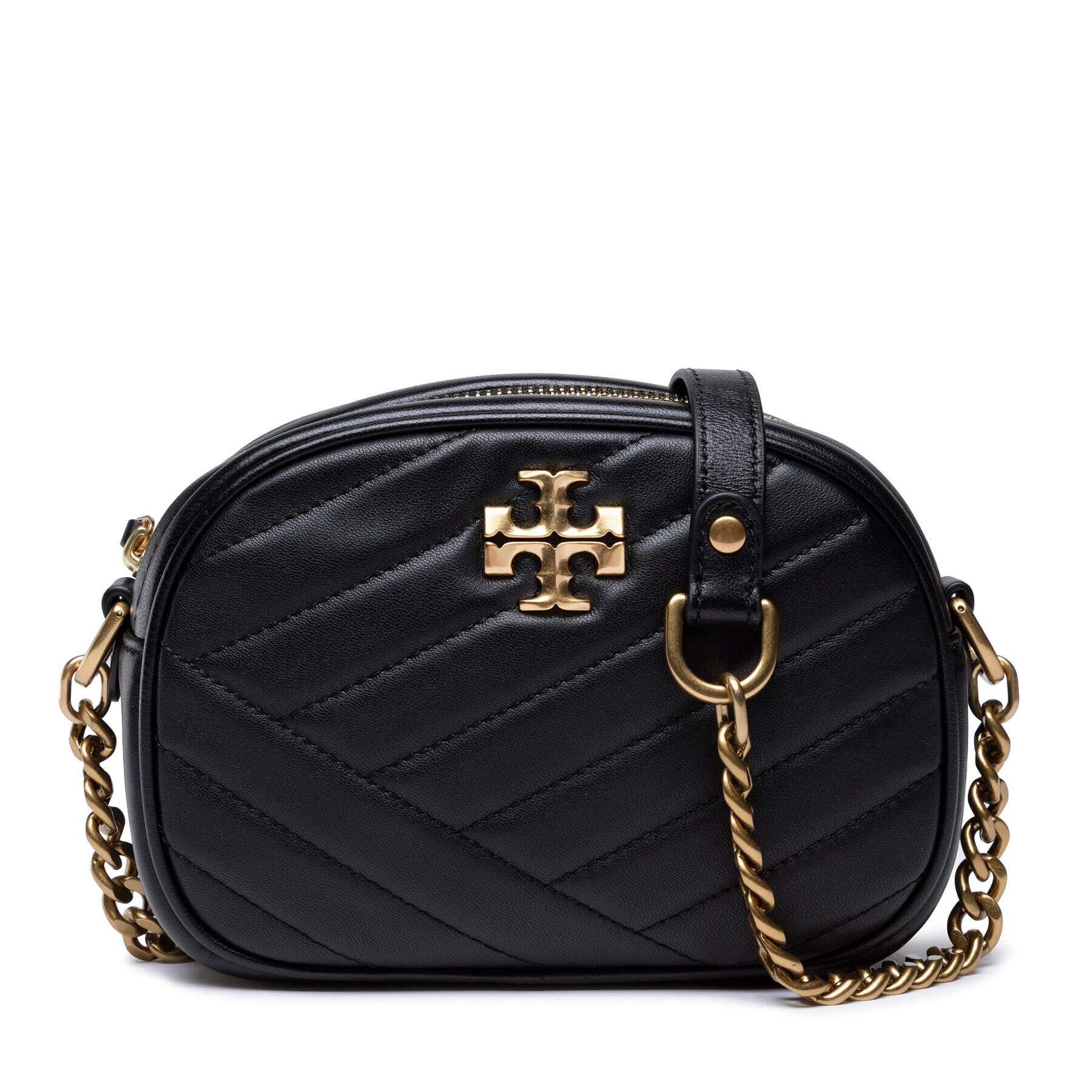 Tory Burch Kabelka Kira Chevron Small 90450 Čierna - Pepit.sk