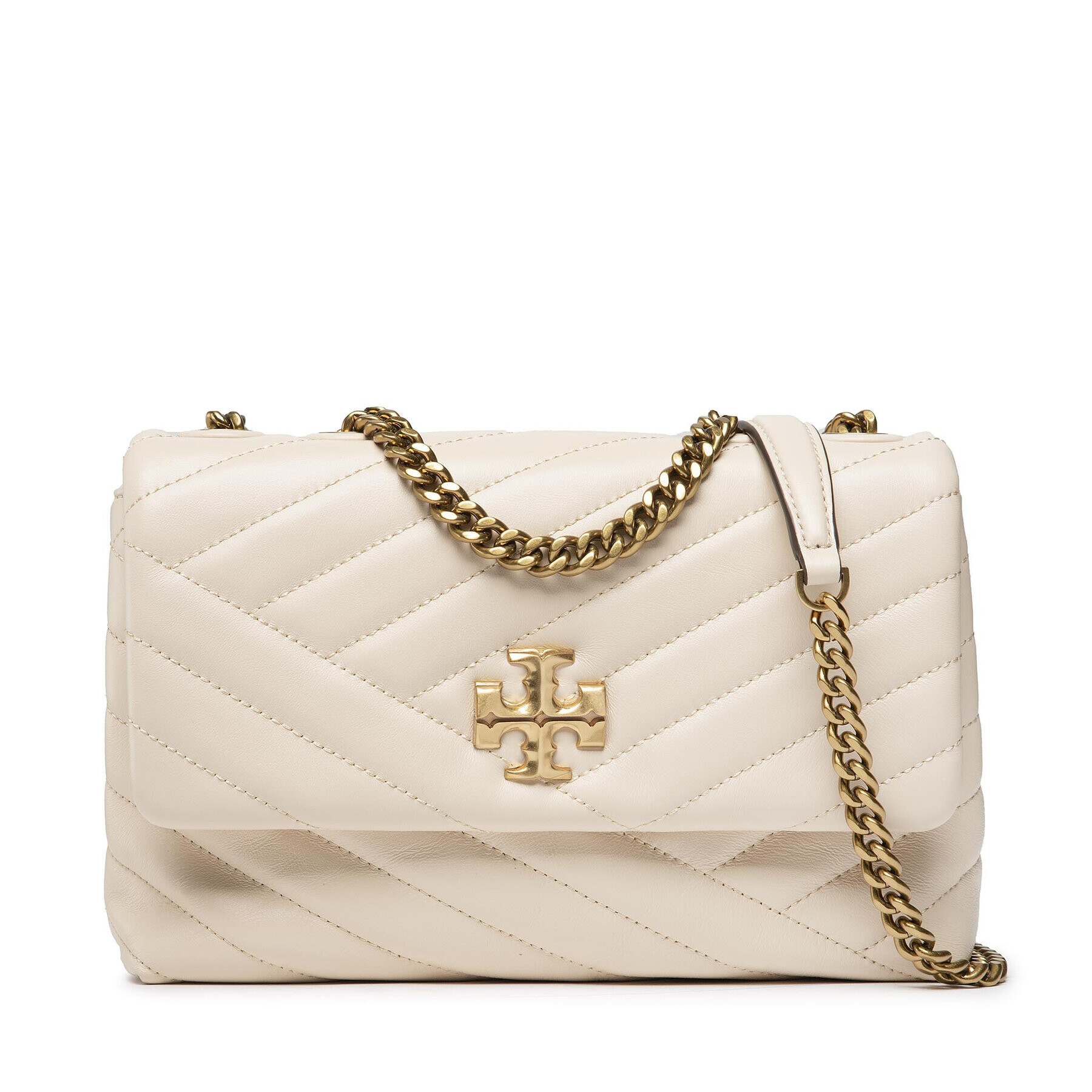 Tory Burch Kabelka Kira Chevron Small 90452 Béžová - Pepit.sk