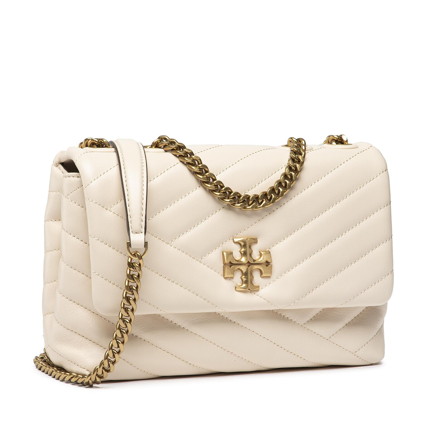 Tory Burch Kabelka Kira Chevron Small 90452 Béžová - Pepit.sk