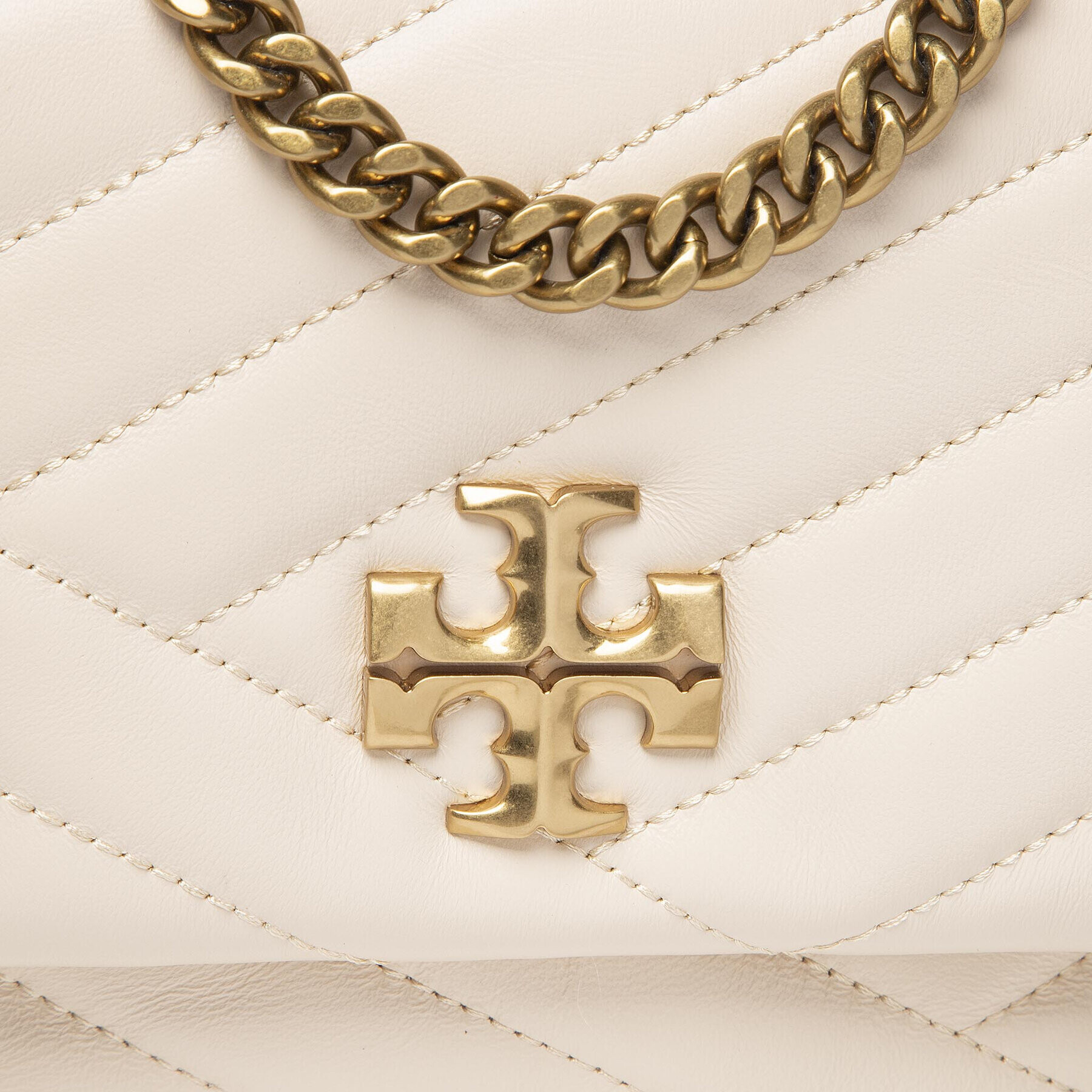 Tory Burch Kabelka Kira Chevron Small 90452 Béžová - Pepit.sk