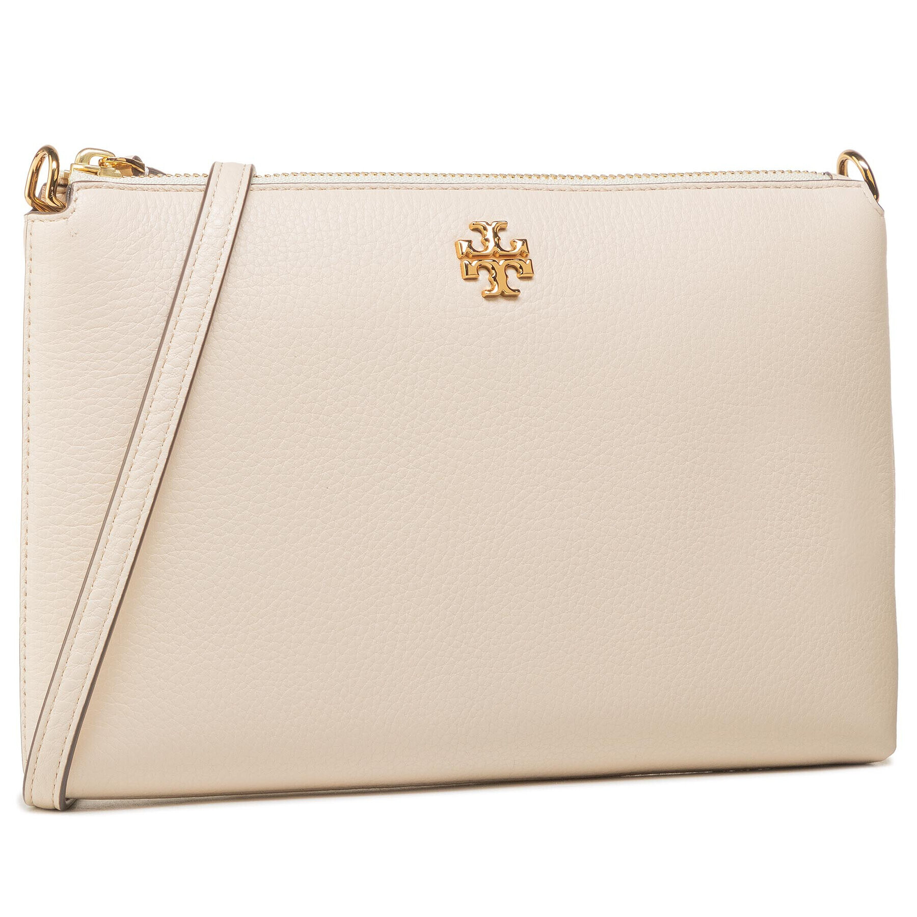 Tory Burch Kabelka Kira Pabbled Top-Zip Crossbody 61385 Béžová - Pepit.sk