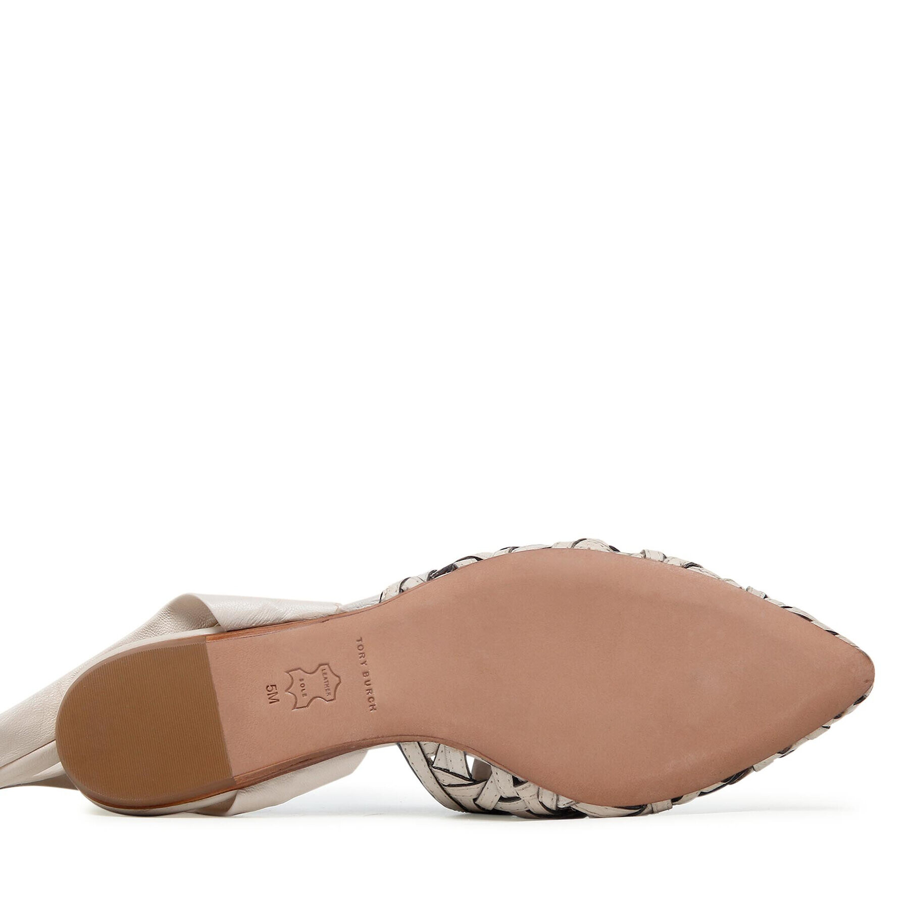 Tory Burch Sandále Basketweave Wrap Flat 85255 Béžová - Pepit.sk