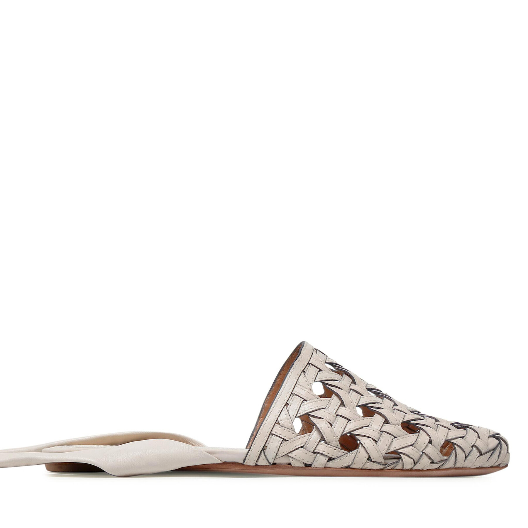 Tory Burch Sandále Basketweave Wrap Flat 85255 Béžová - Pepit.sk