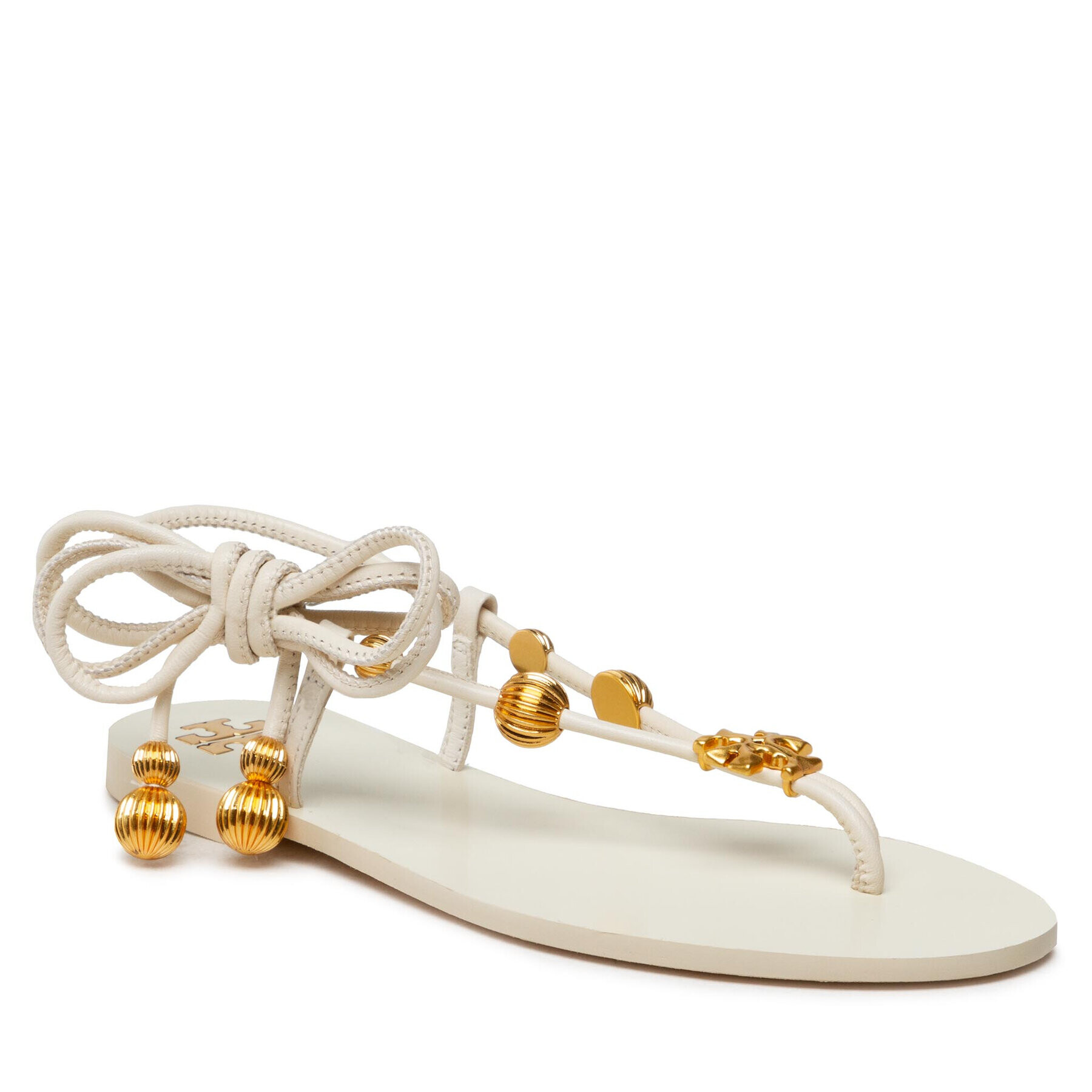 Tory Burch Sandále Capri Flat Lace Up Sandal 80044 Béžová - Pepit.sk