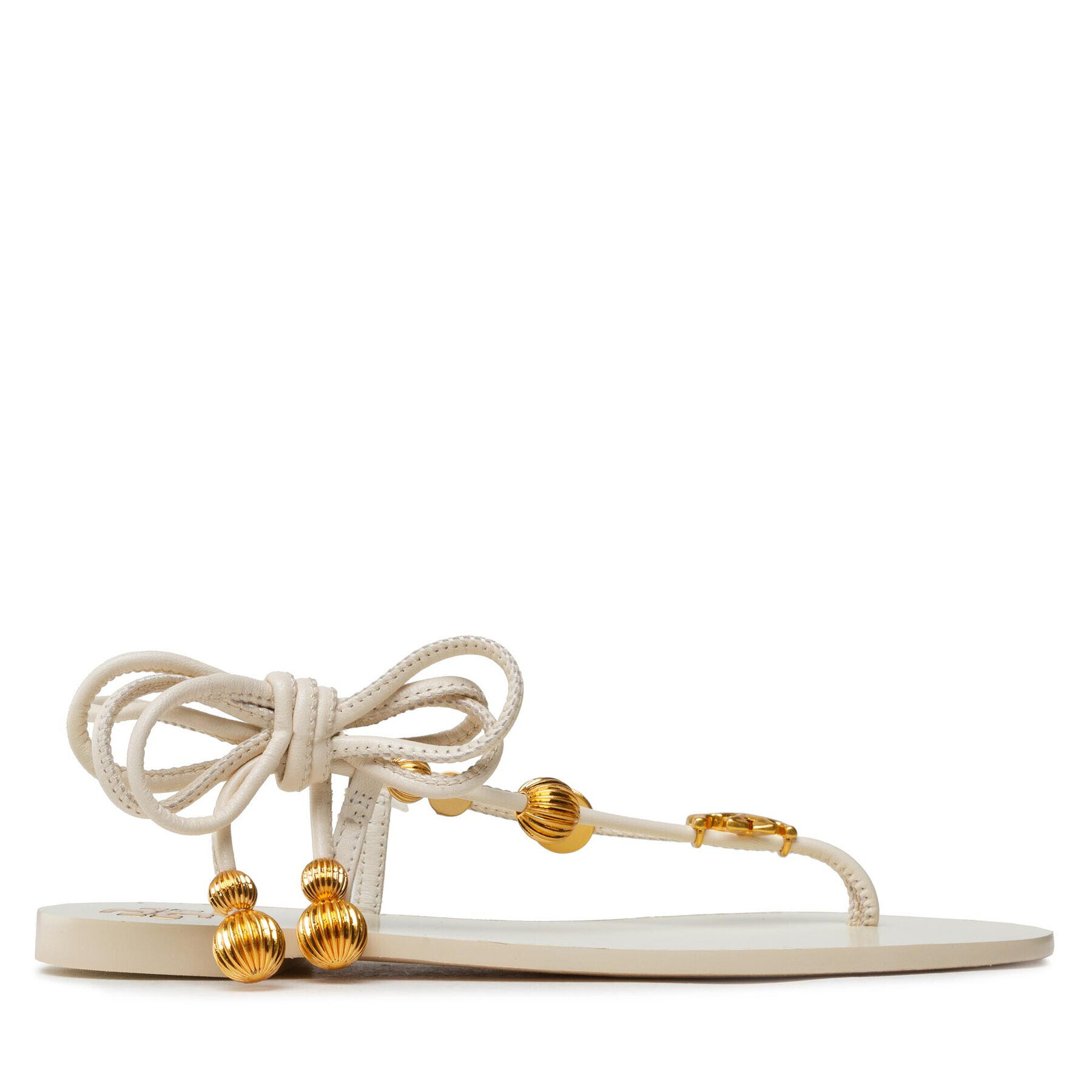 Tory Burch Sandále Capri Flat Lace Up Sandal 80044 Béžová - Pepit.sk