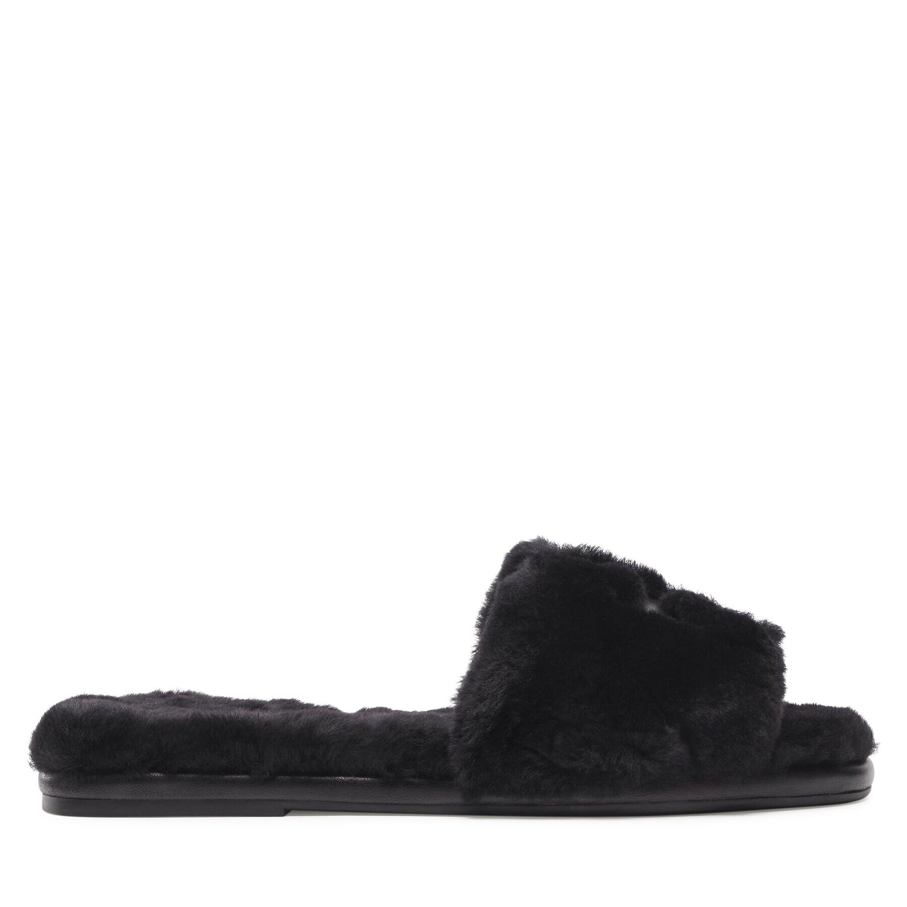 Tory Burch Šľapky Double T Shearling 83484 Čierna - Pepit.sk