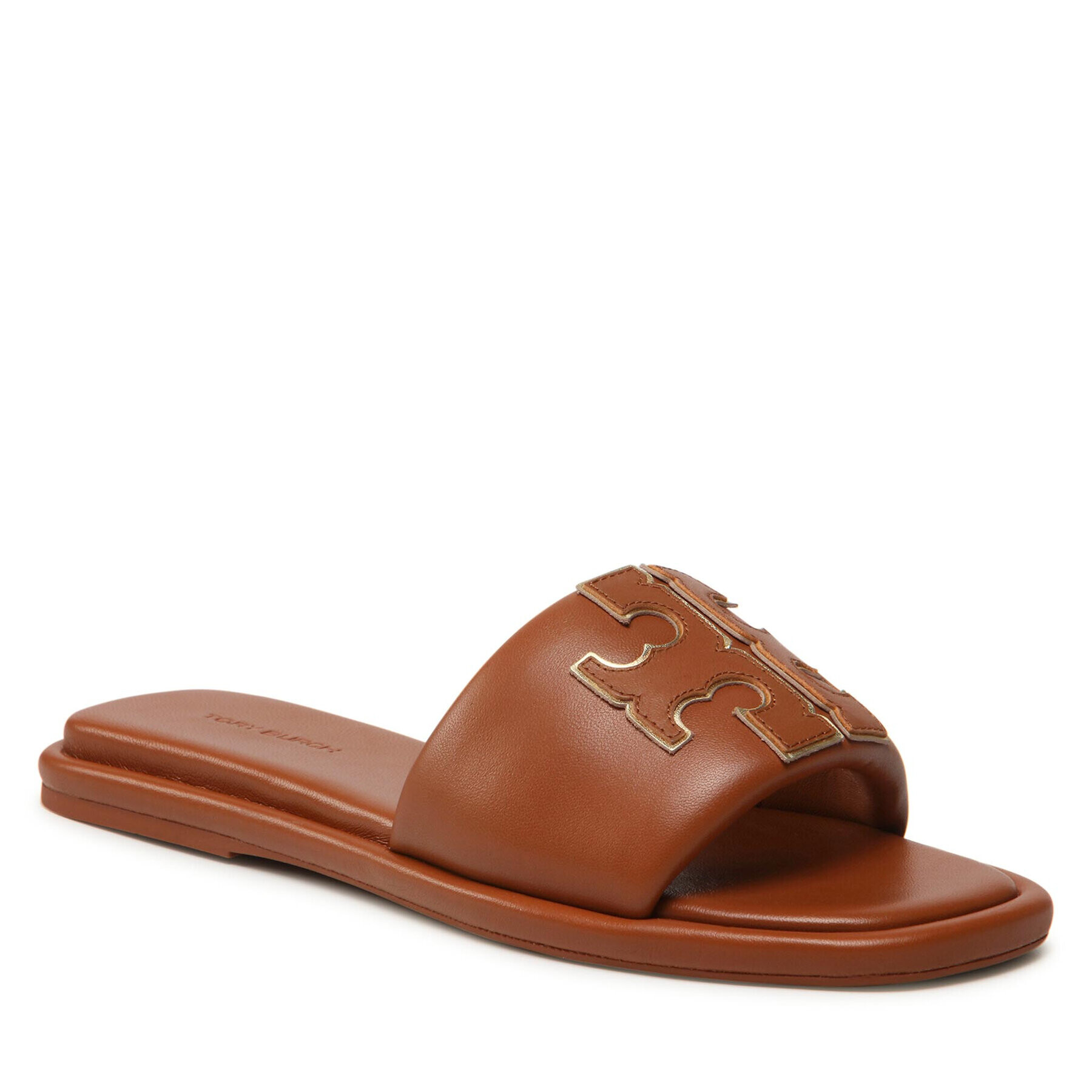 Tory Burch Šľapky Double T Sport Slide 79985 Hnedá - Pepit.sk