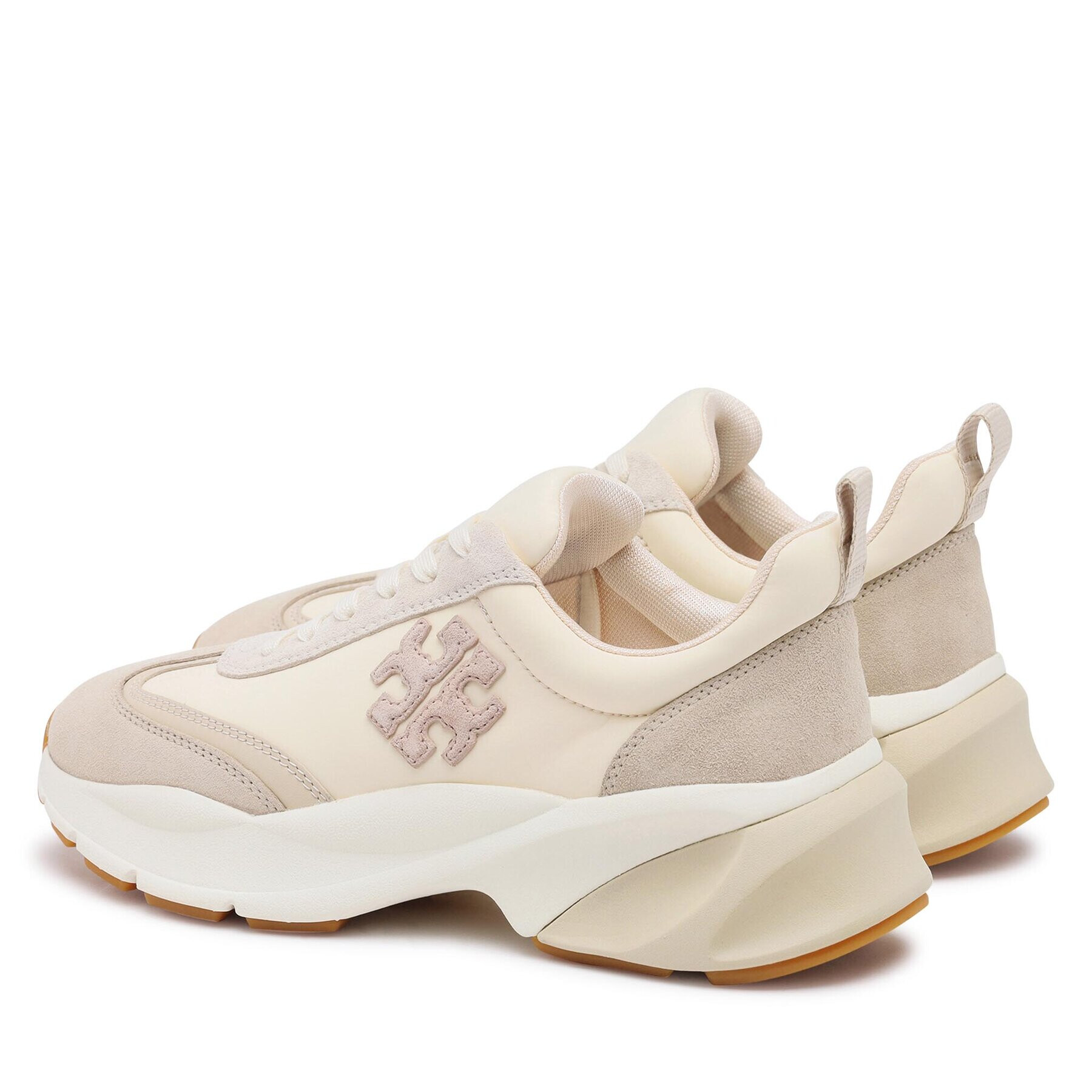 Tory Burch Sneakersy Good Luck Trainer 83833 Écru - Pepit.sk