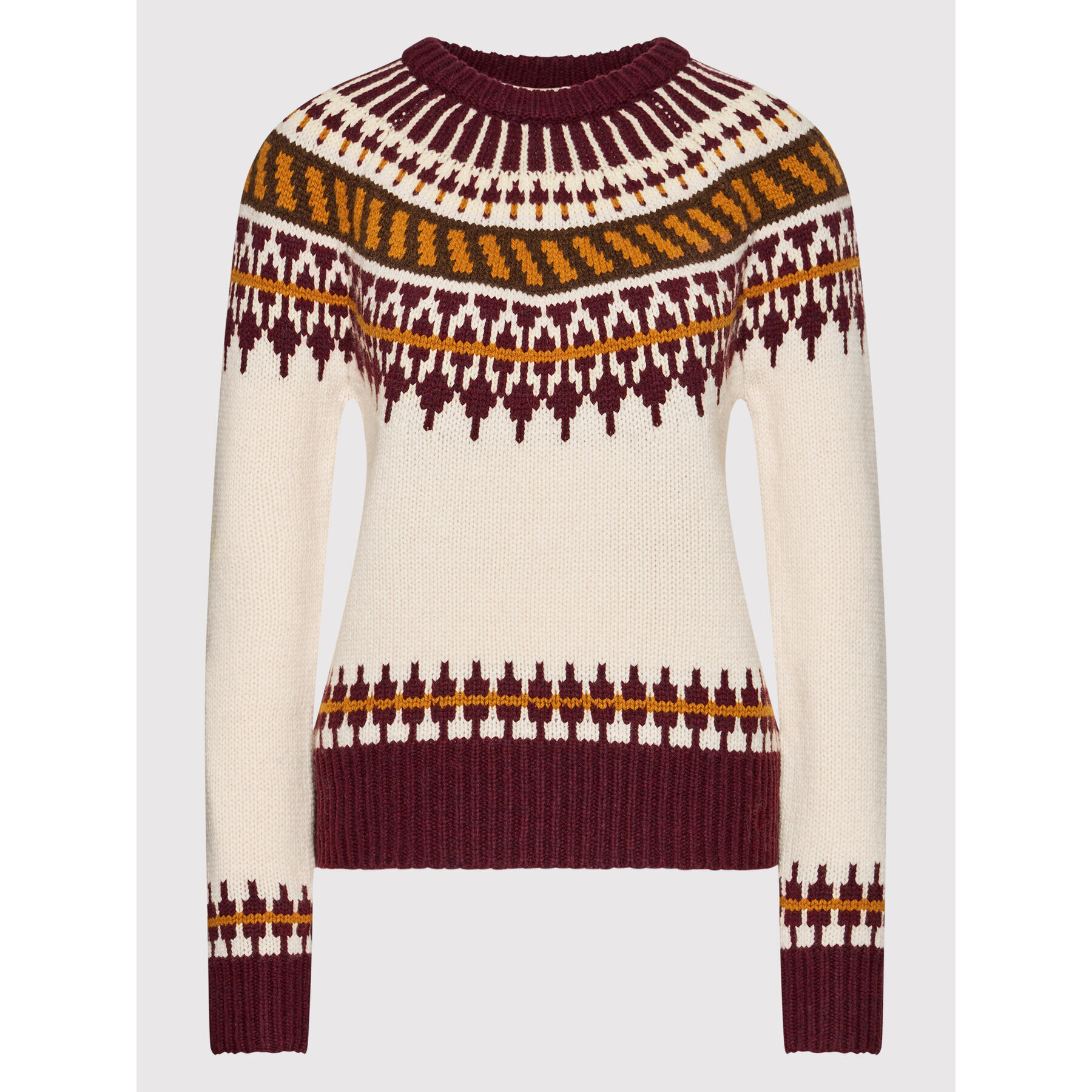 Tory Burch Sveter Fair Isle 84420 Béžová Regular Fit - Pepit.sk