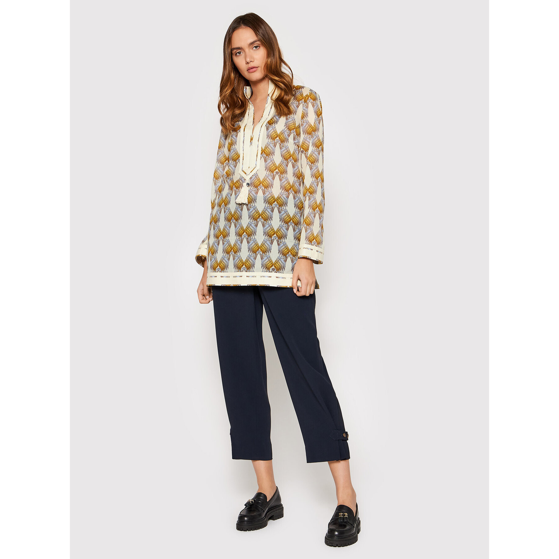 Tory Burch Tunika Printed 87522 Béžová Regular Fit - Pepit.sk