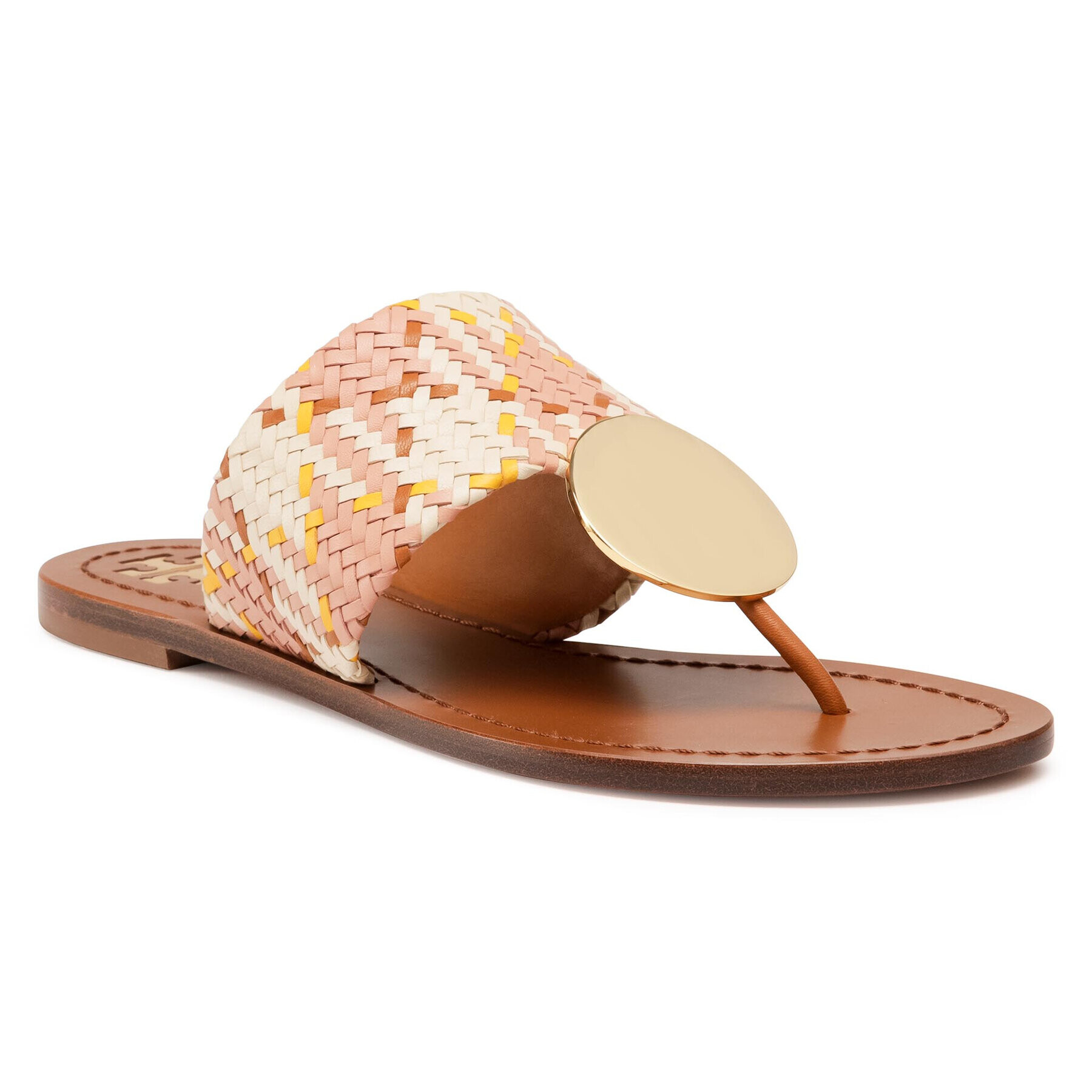 Tory Burch Žabky Patos Disk Sandal 74314 Béžová - Pepit.sk