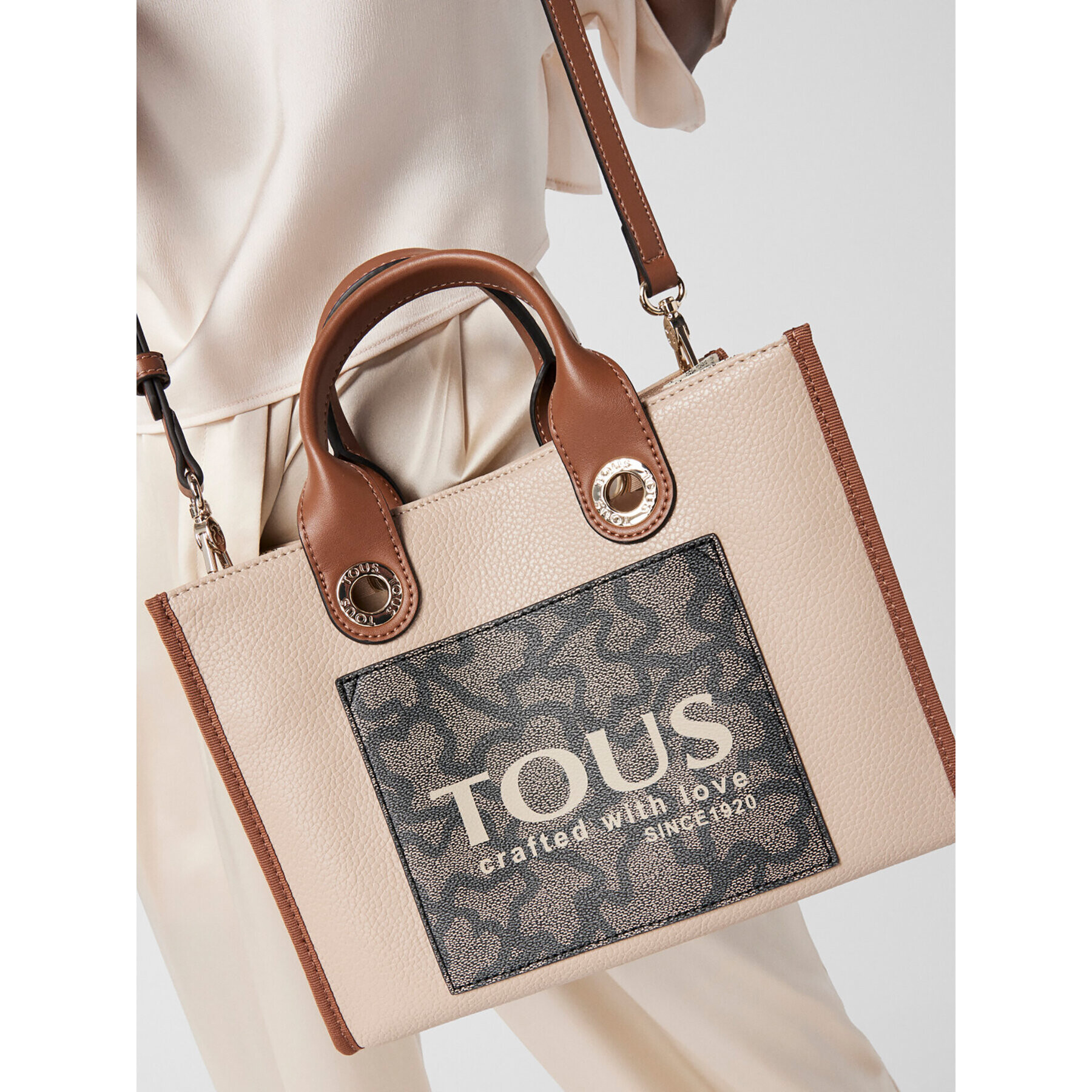 TOUS Kabelka Shopper M.Amaya K Icon 2001660343 Béžová - Pepit.sk