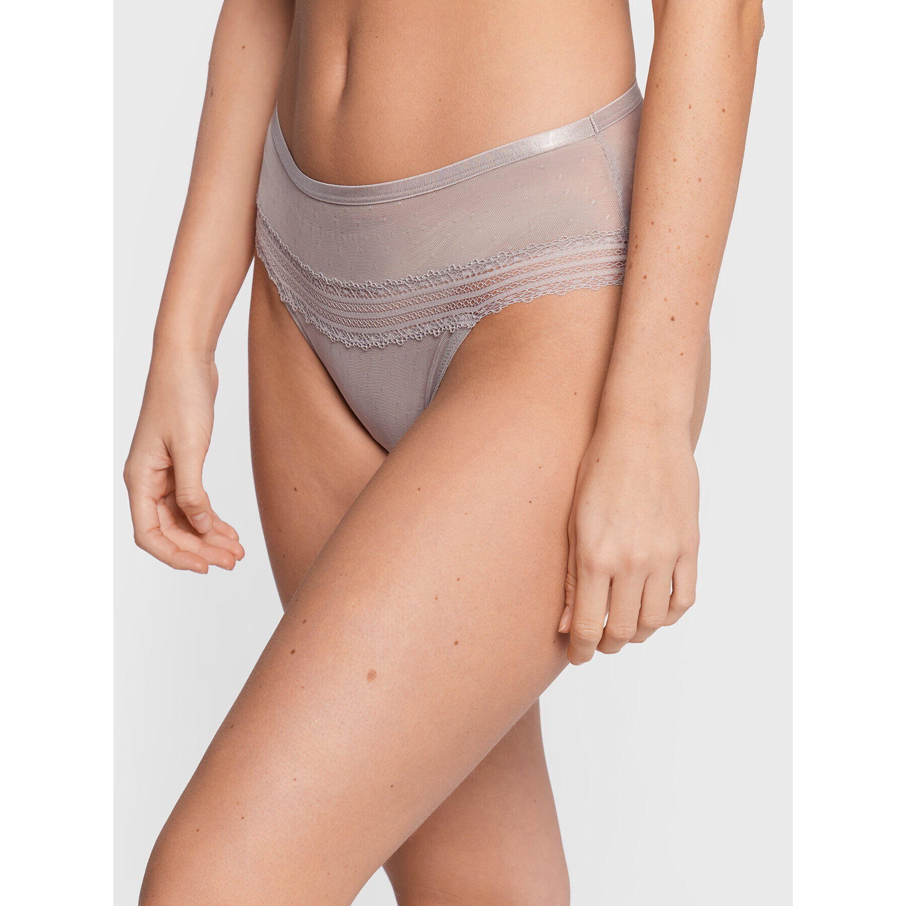 Triumph Klasické nohavičky s vysokým pásom Tempting Tulle 10210008 Sivá - Pepit.sk