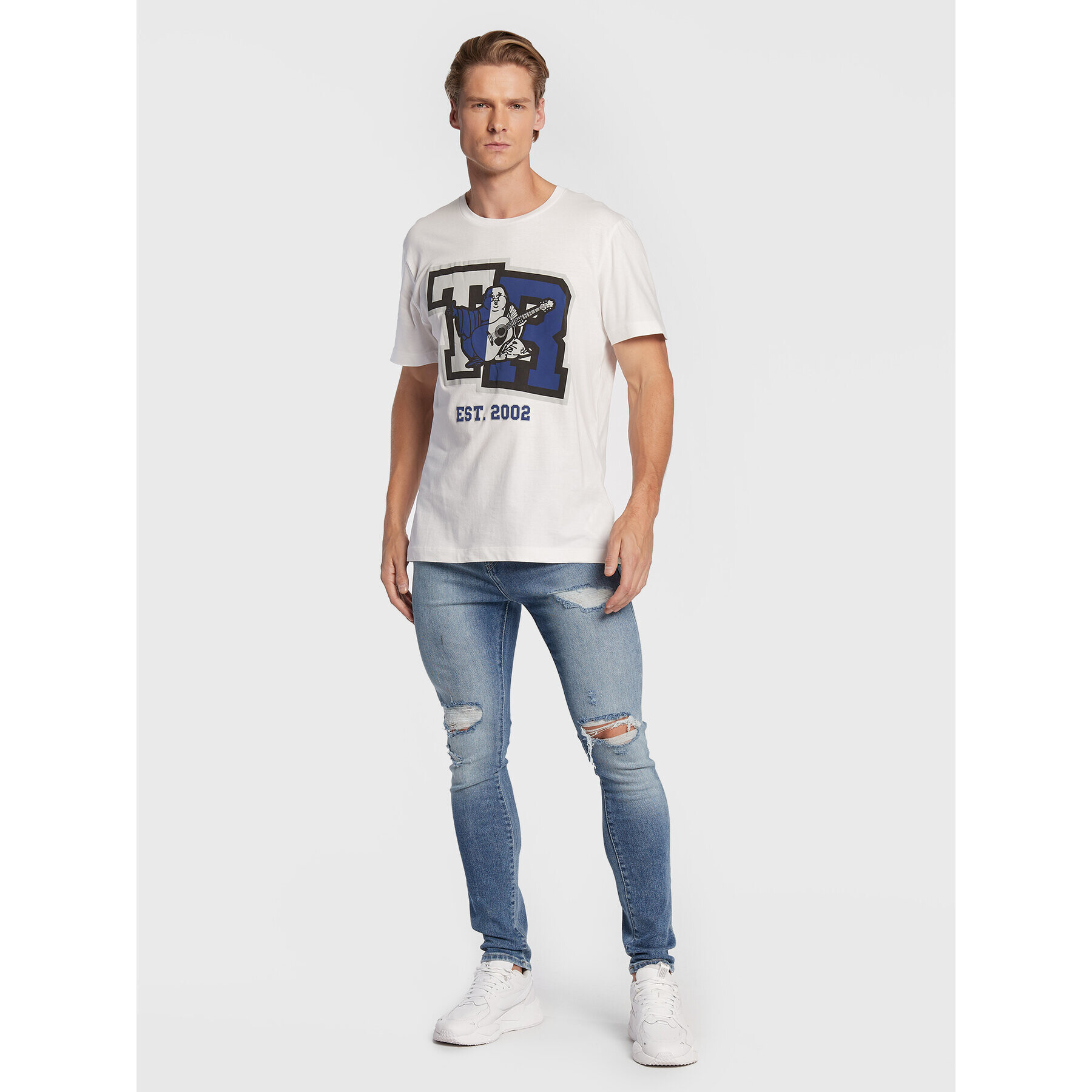 True Religion Tričko 106309 Biela Regular Fit - Pepit.sk