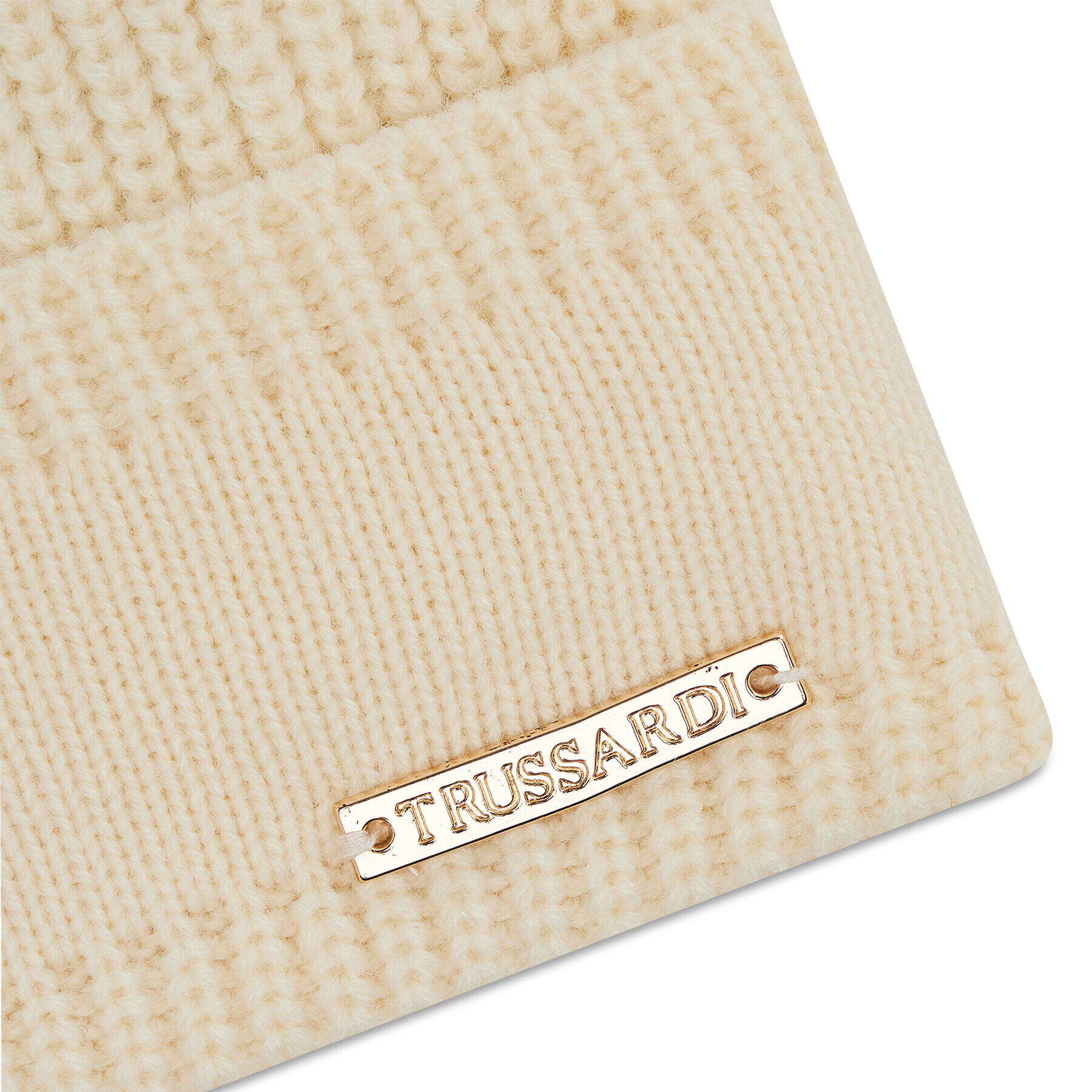 Trussardi Čiapka Beanie Metal Logo 59Z00220 Béžová - Pepit.sk