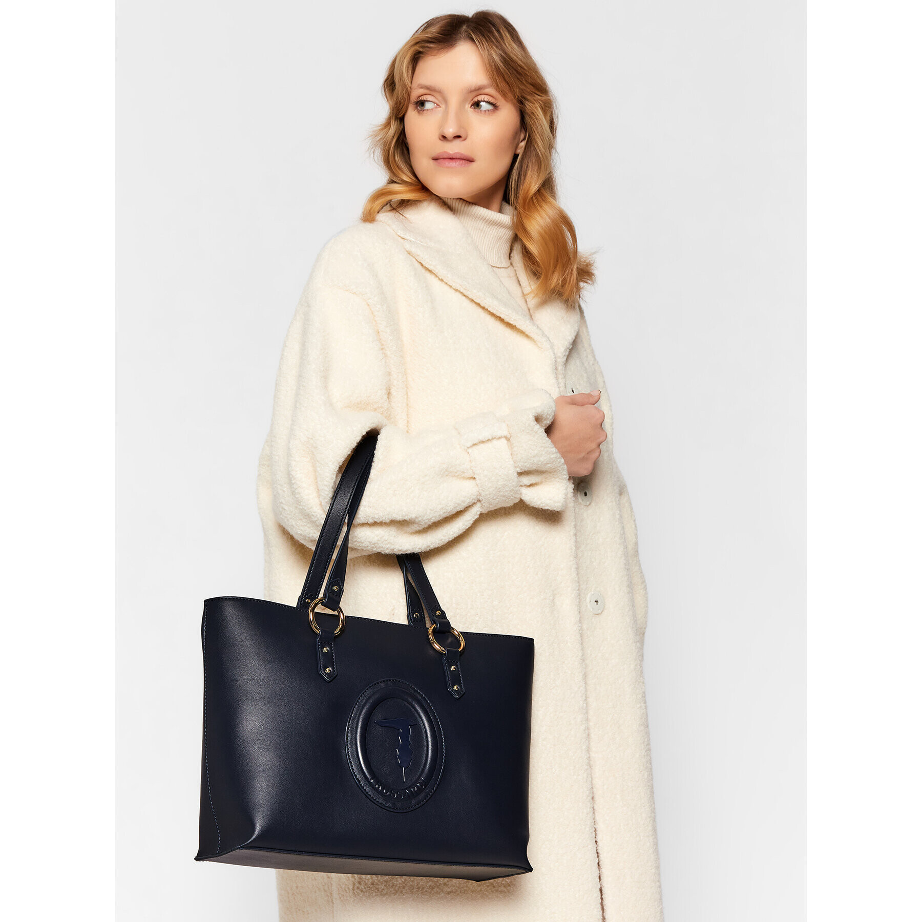 Trussardi Kabelka Lisbona Shopper Md 75B00961 9Y099995 Tmavomodrá - Pepit.sk