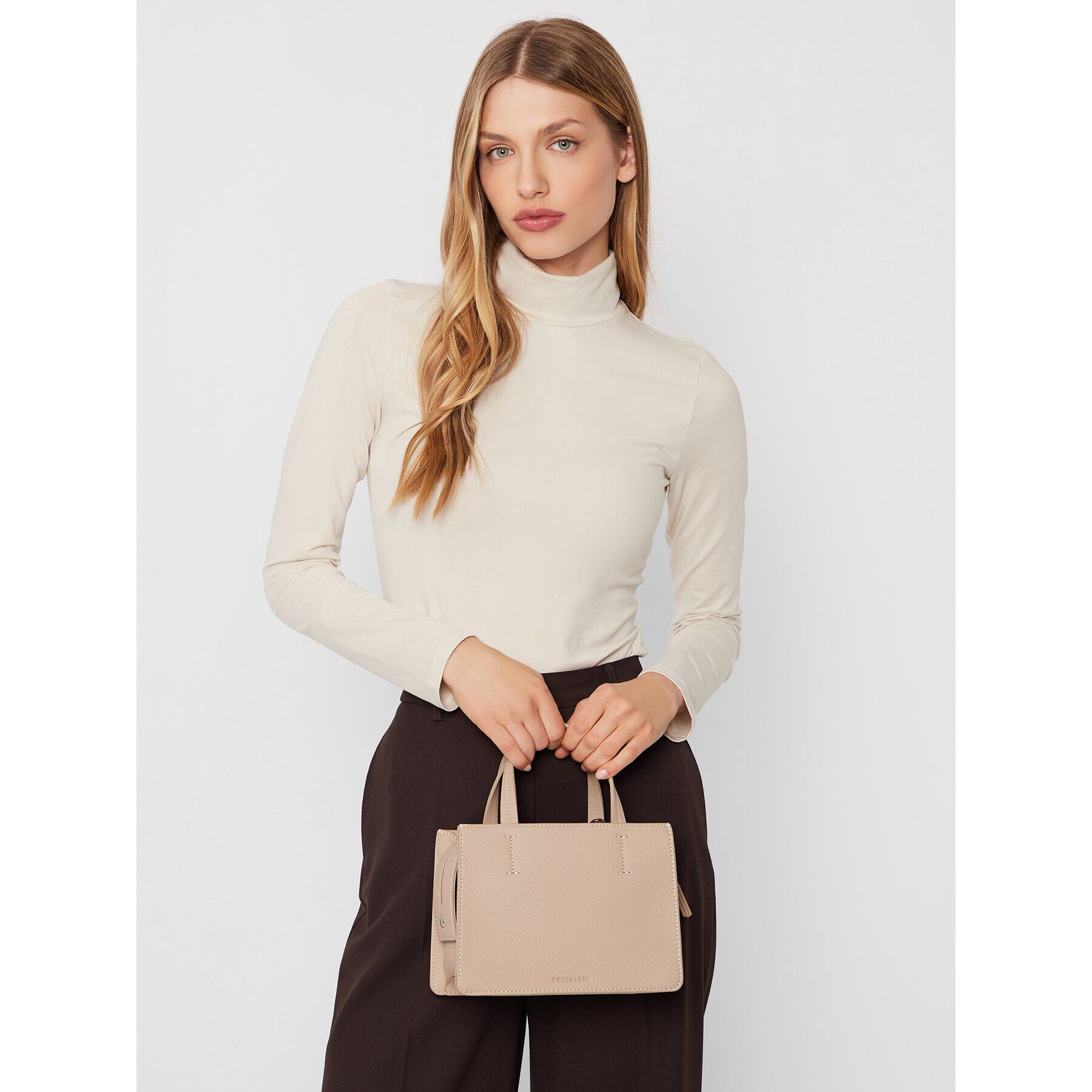 Trussardi Kabelka Nadir Tote Sm Full 75B01364 Béžová - Pepit.sk