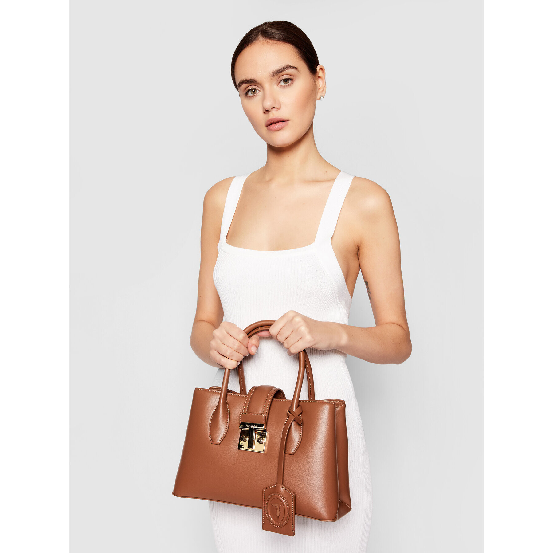 Trussardi Kabelka Pre Tulip Tote Sm 75B01090 Hnedá - Pepit.sk