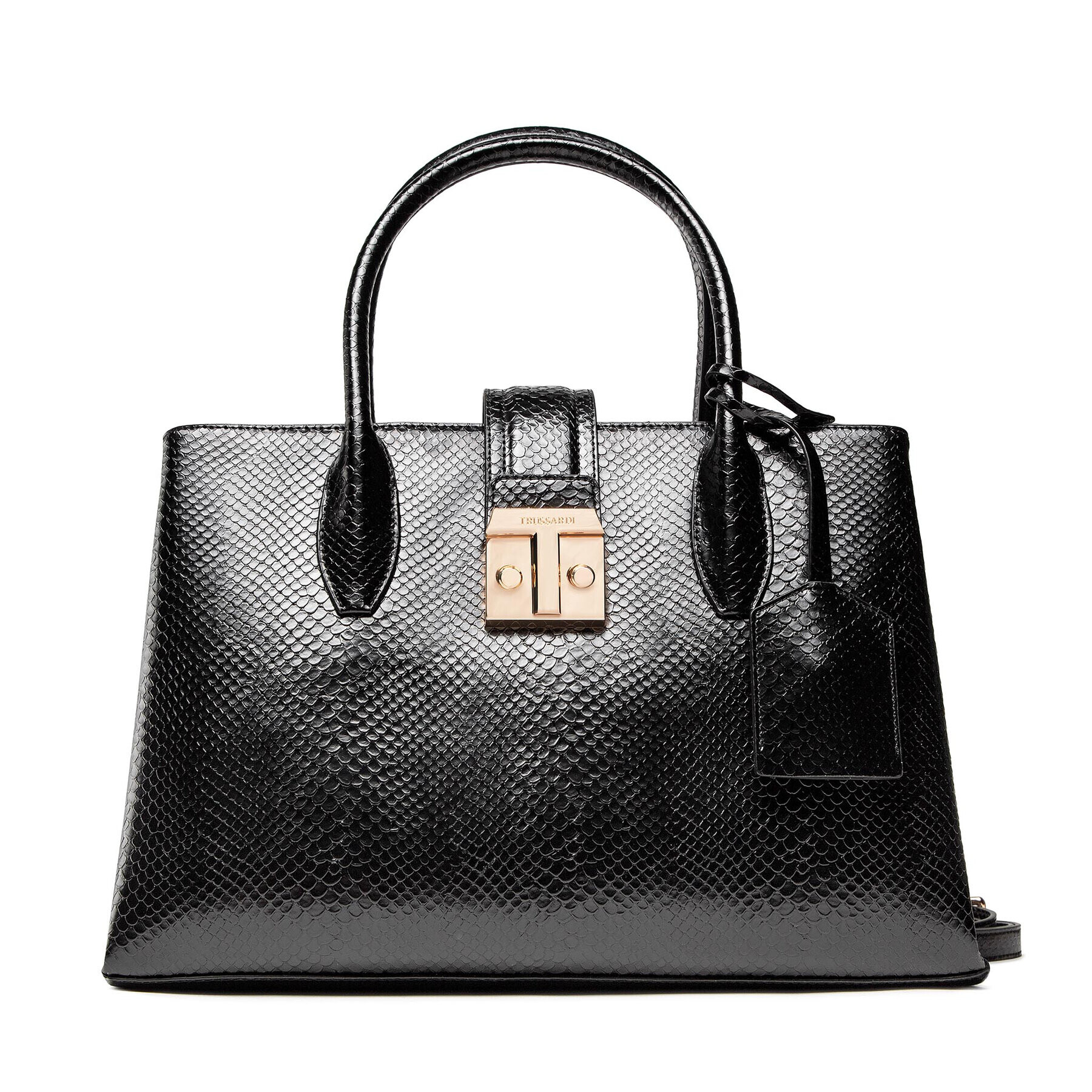 Trussardi Kabelka Tulip Tote Md Phyton 75B01089 Čierna - Pepit.sk