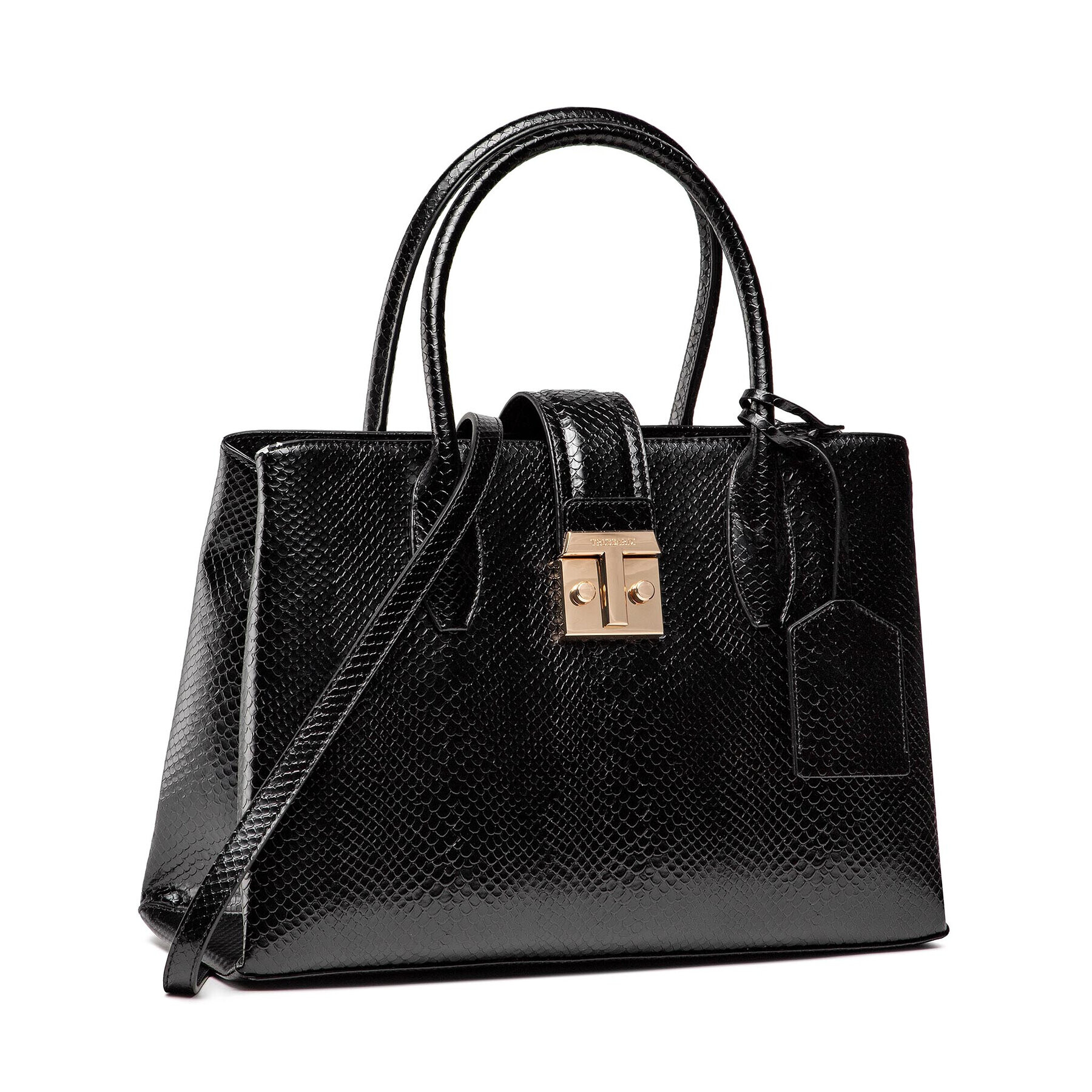 Trussardi Kabelka Tulip Tote Md Phyton 75B01089 Čierna - Pepit.sk