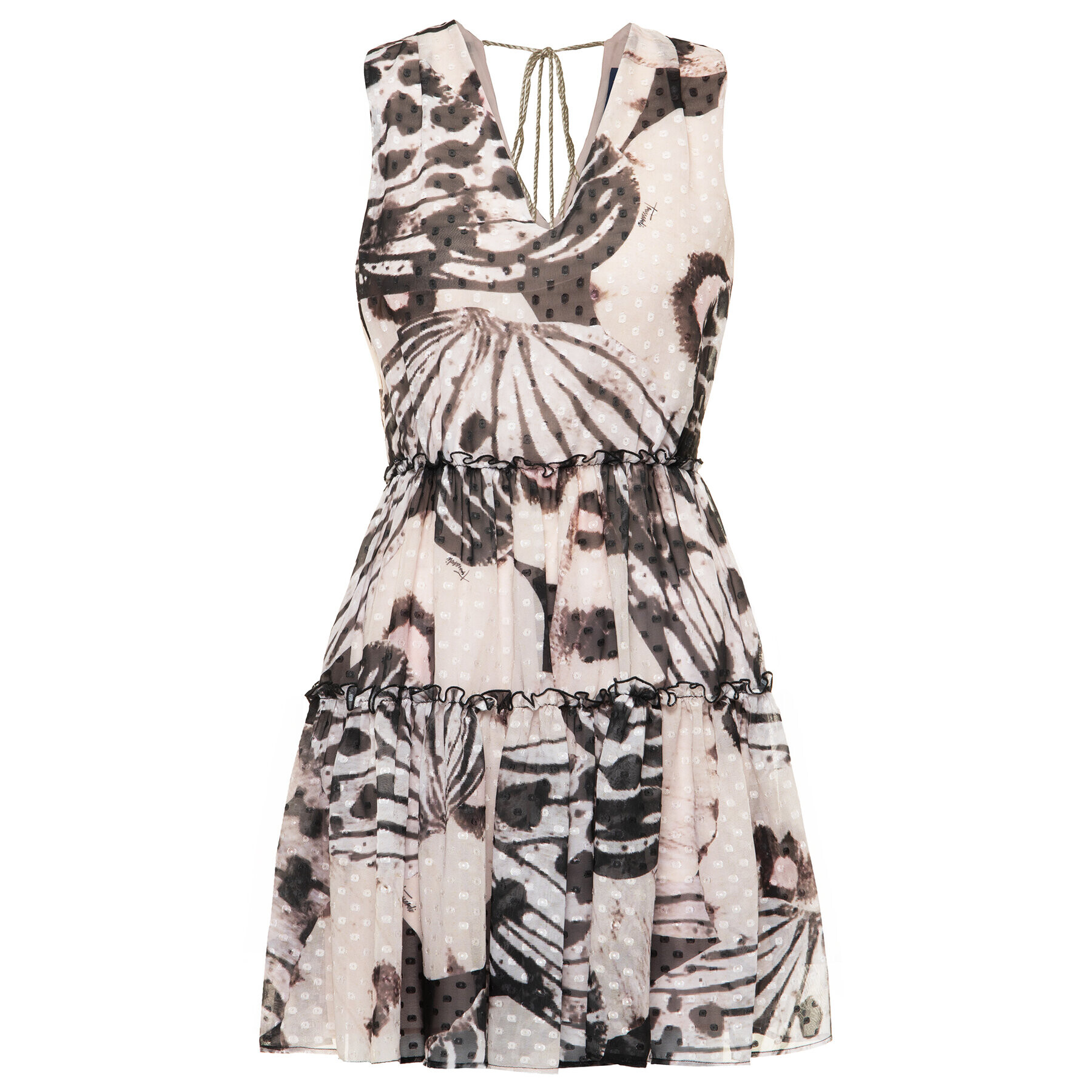 Trussardi Každodenné šaty Fil Coupe Butterfly Print 56D00527 Hnedá Regular Fit - Pepit.sk