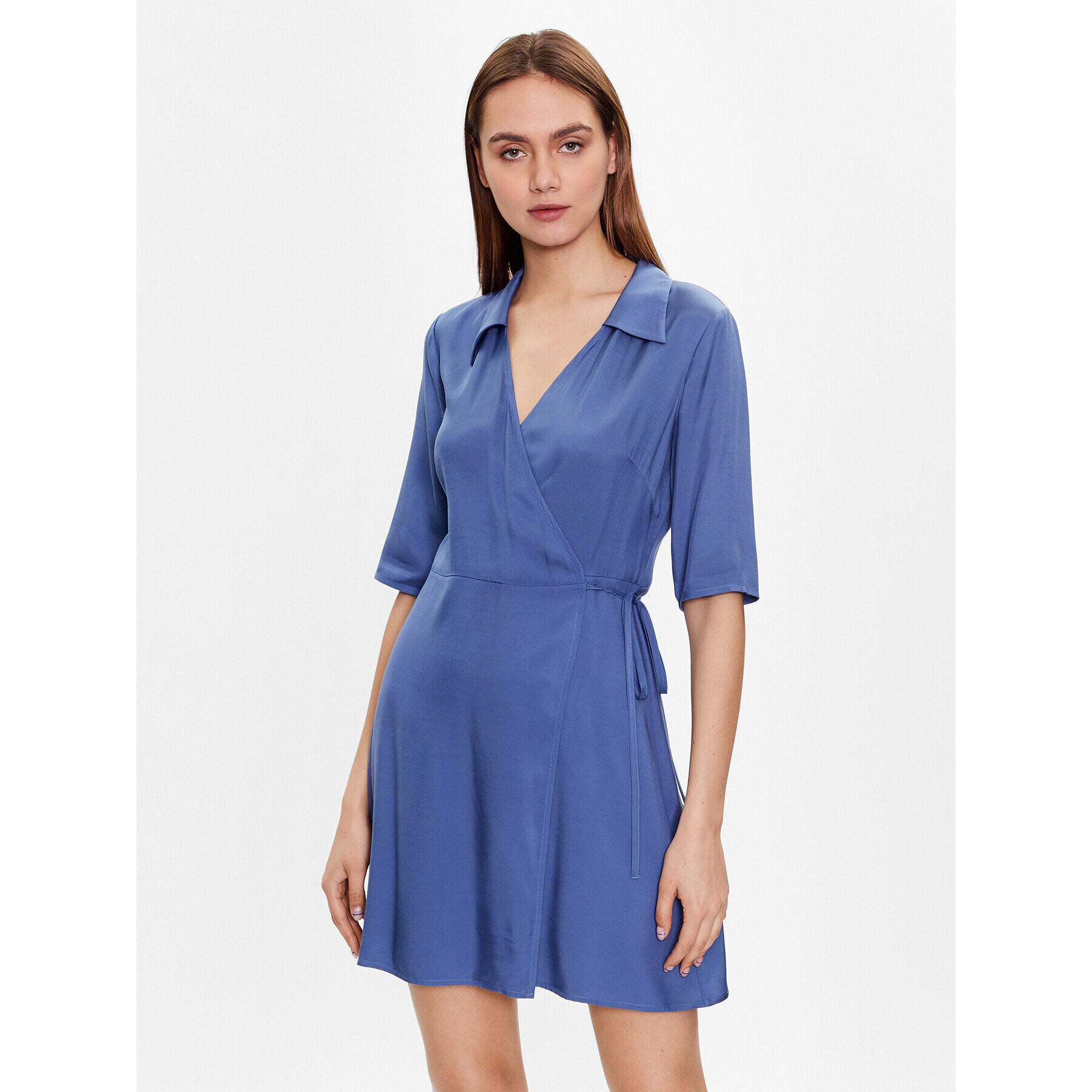 Trussardi Košeľové šaty 56D00720 Tmavomodrá Regular Fit - Pepit.sk