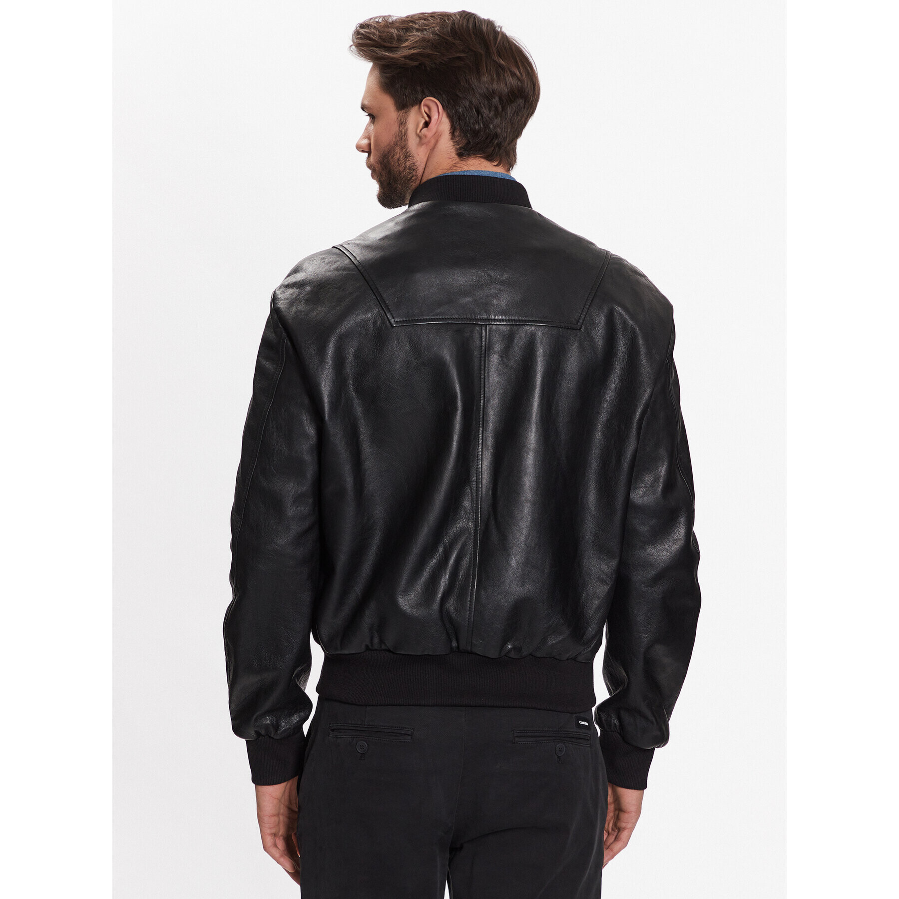 Trussardi Kožená bunda 52S00865 Čierna Regular Fit - Pepit.sk