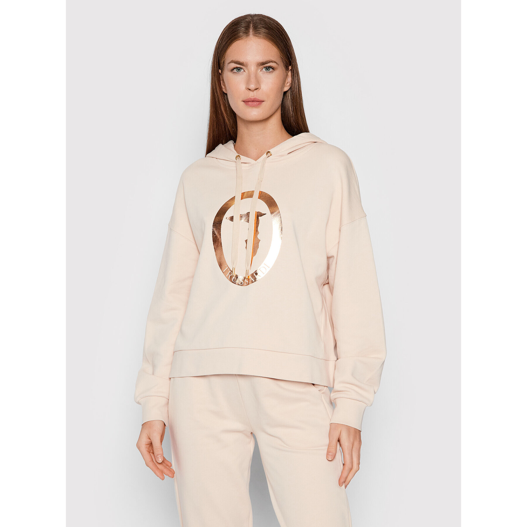 Trussardi Mikina 56F00168 Béžová Relaxed Fit - Pepit.sk