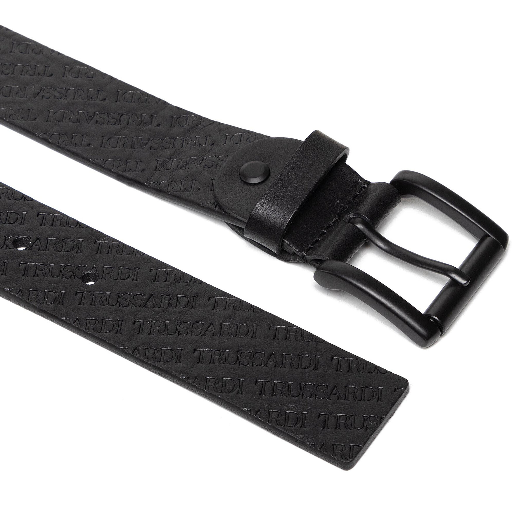 Trussardi Pánsky opasok Belt Full Logato 71L00128 Čierna - Pepit.sk