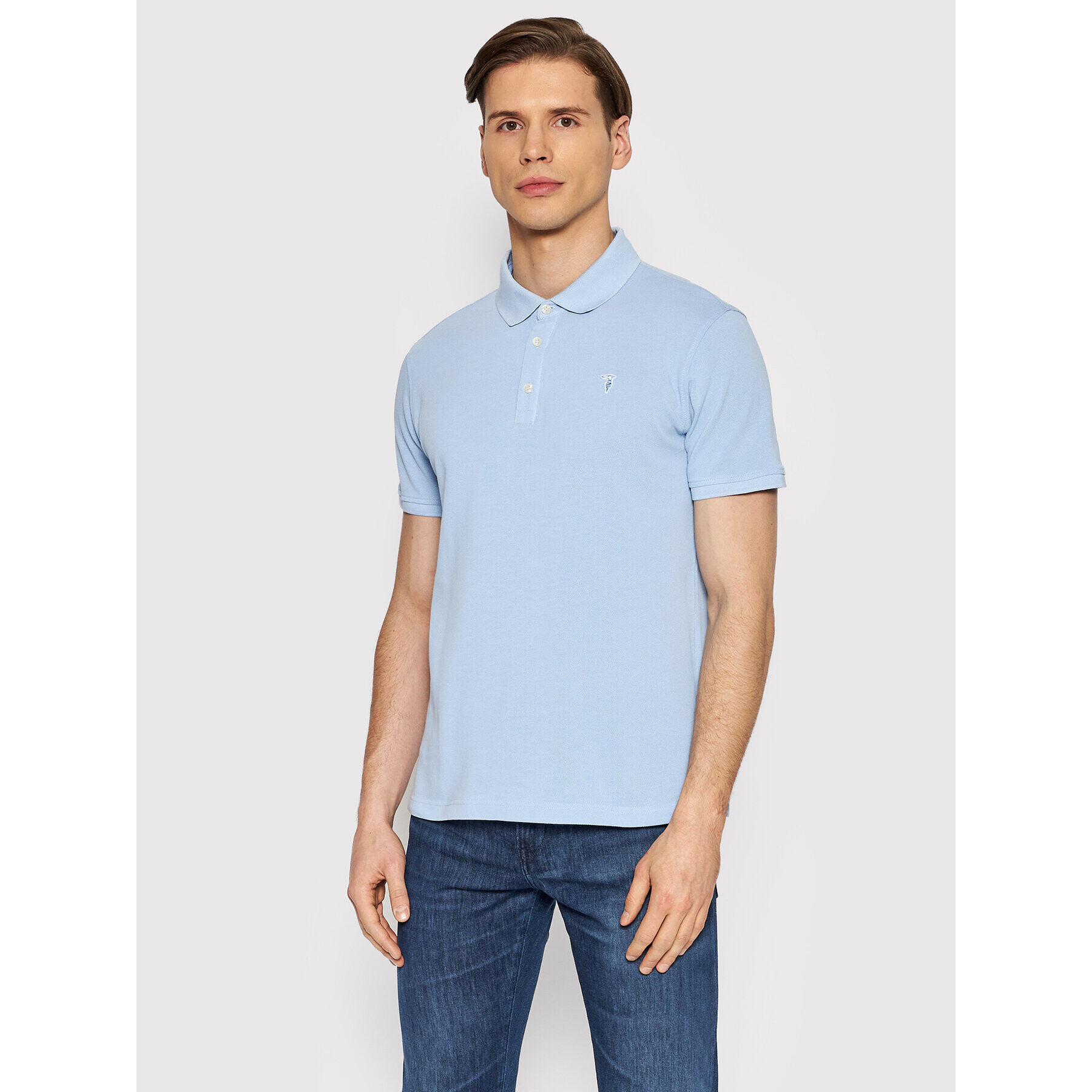 Trussardi Polokošeľa 52T00597 Modrá Regular Fit - Pepit.sk