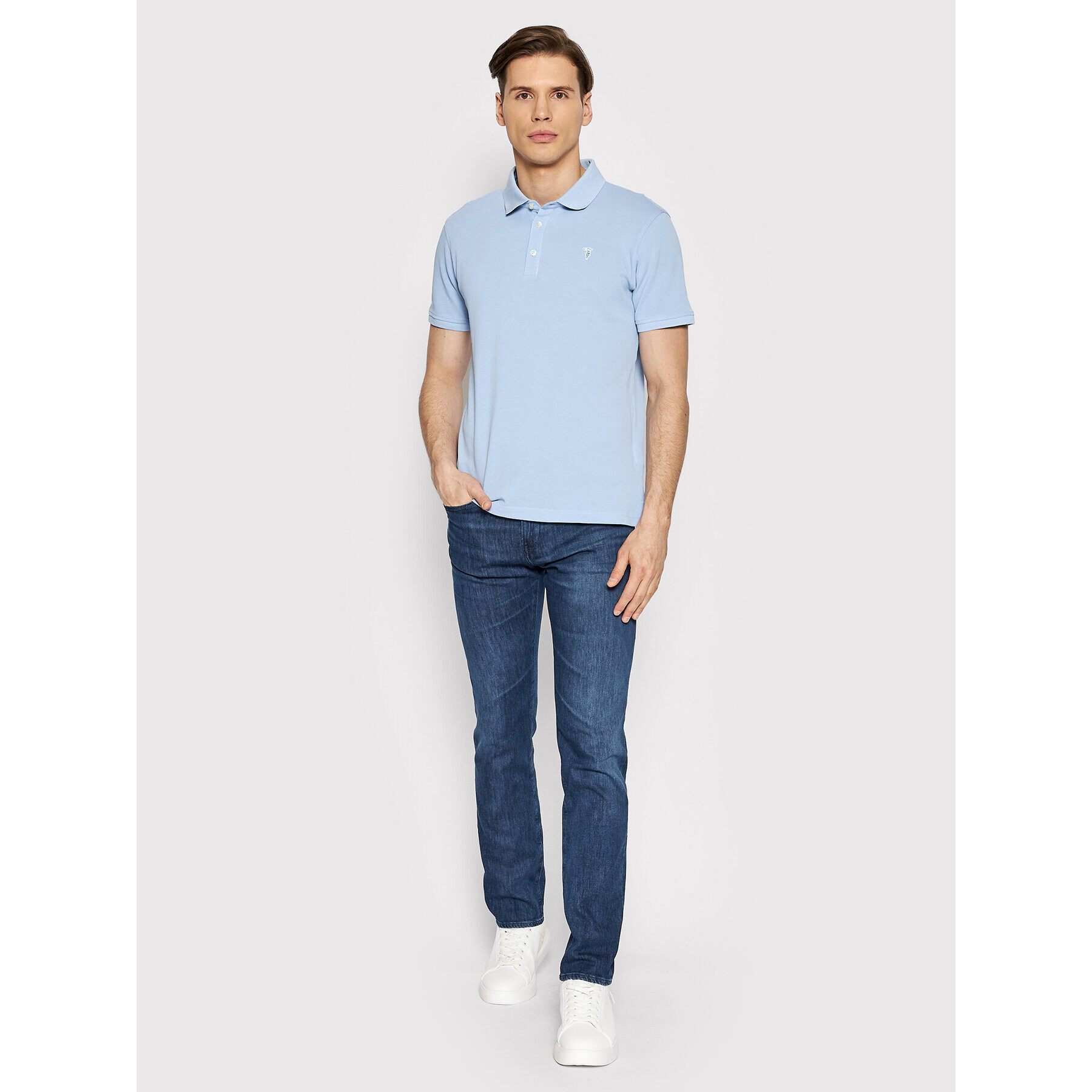 Trussardi Polokošeľa 52T00597 Modrá Regular Fit - Pepit.sk